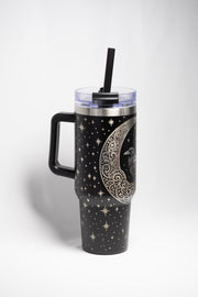 Laser Engraved Tumbler - 40 Ounce Insulated Cup | Crow Moon Design, Stainless Steel