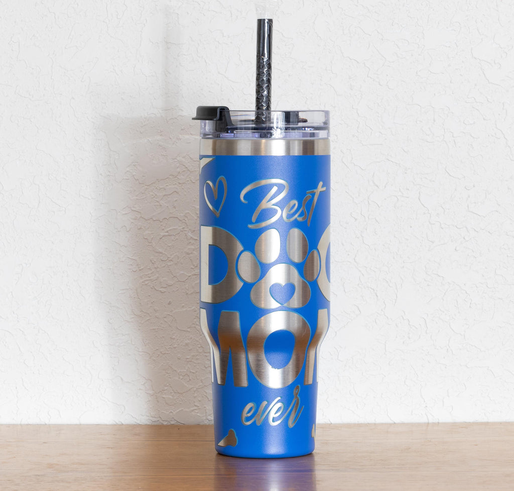 Dog Mom Tumbler – Stainless Steel Vacuum Insulated Mug, 40oz Large Capacity