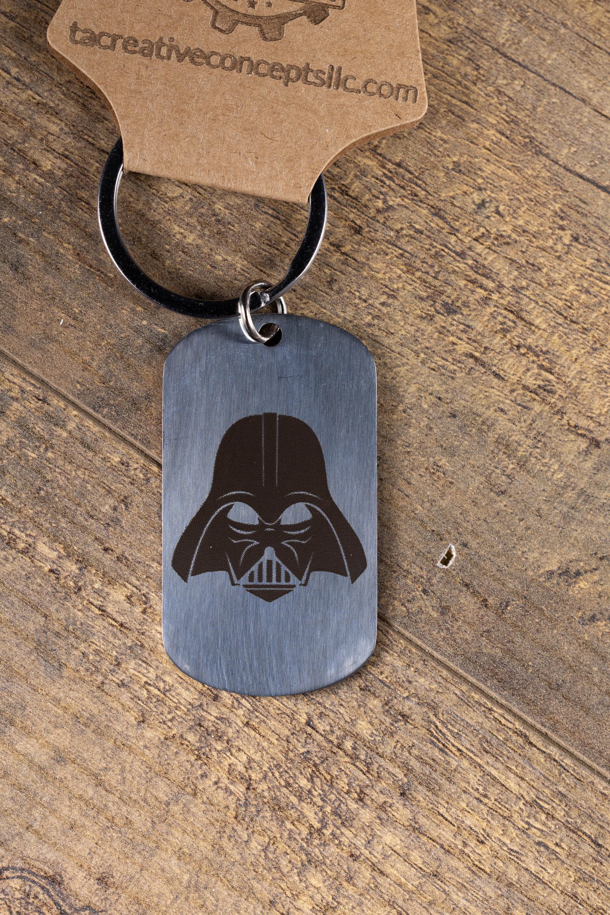 Darth Vader Keychain - Polished Stainless Steel Star Wars Helmet Design