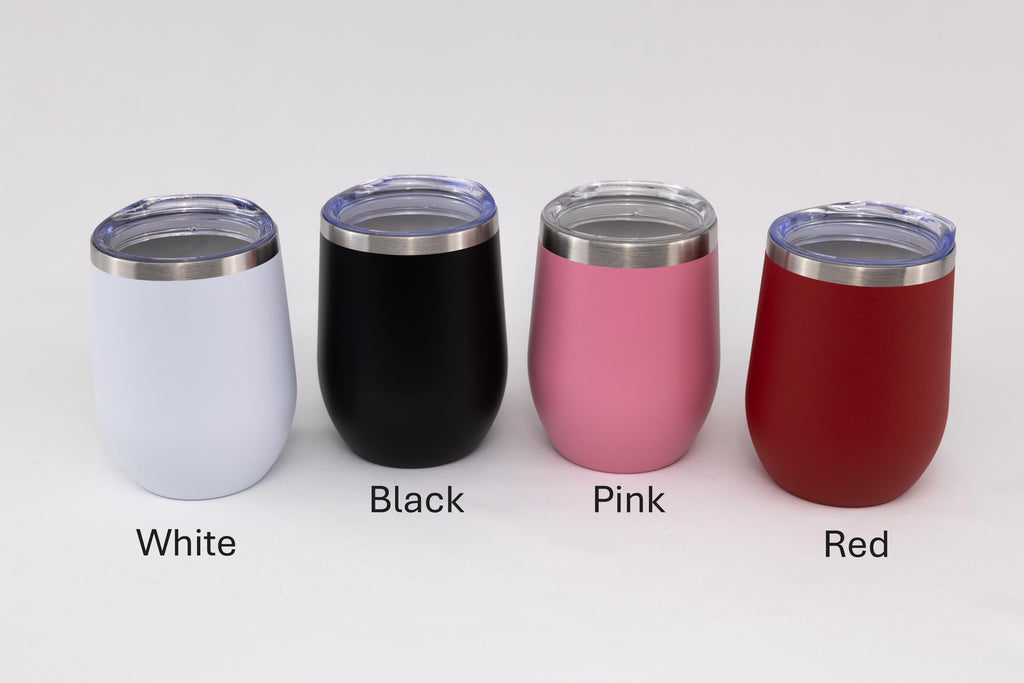 Dancing Skeleton Wine Tumbler - Laser Engraved, Double Wall Vacuum Cup, Custom Color