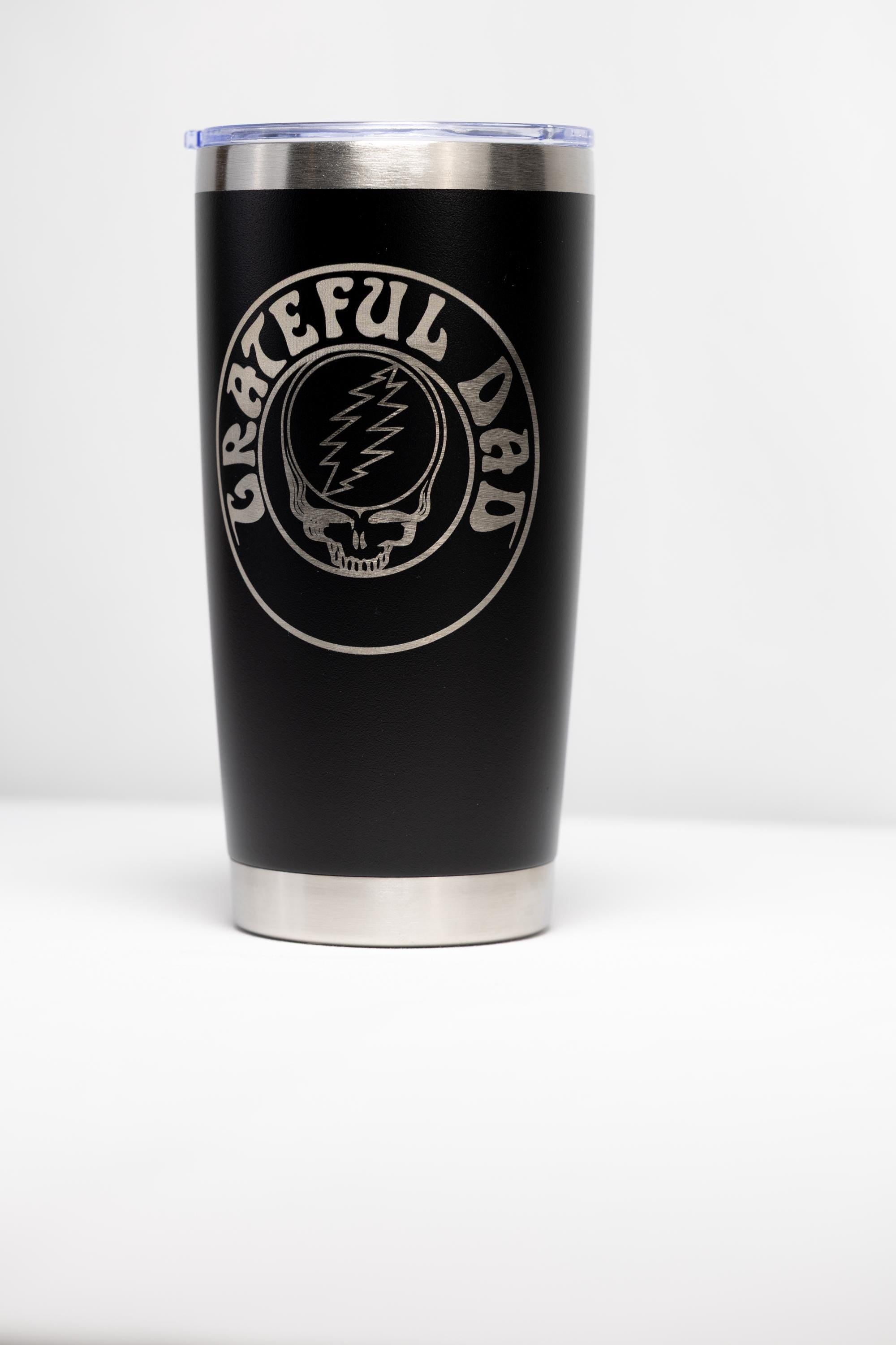 Grateful Dad Tumbler - 20 oz Stainless Steel Cup with Laser Engraved Design