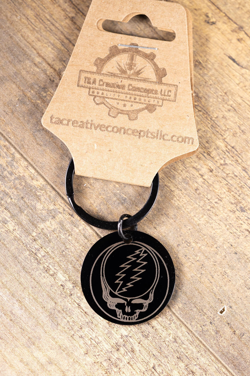 Steal Your Face Keychain – Black Stainless Steel, Double Sided Laser Engraved