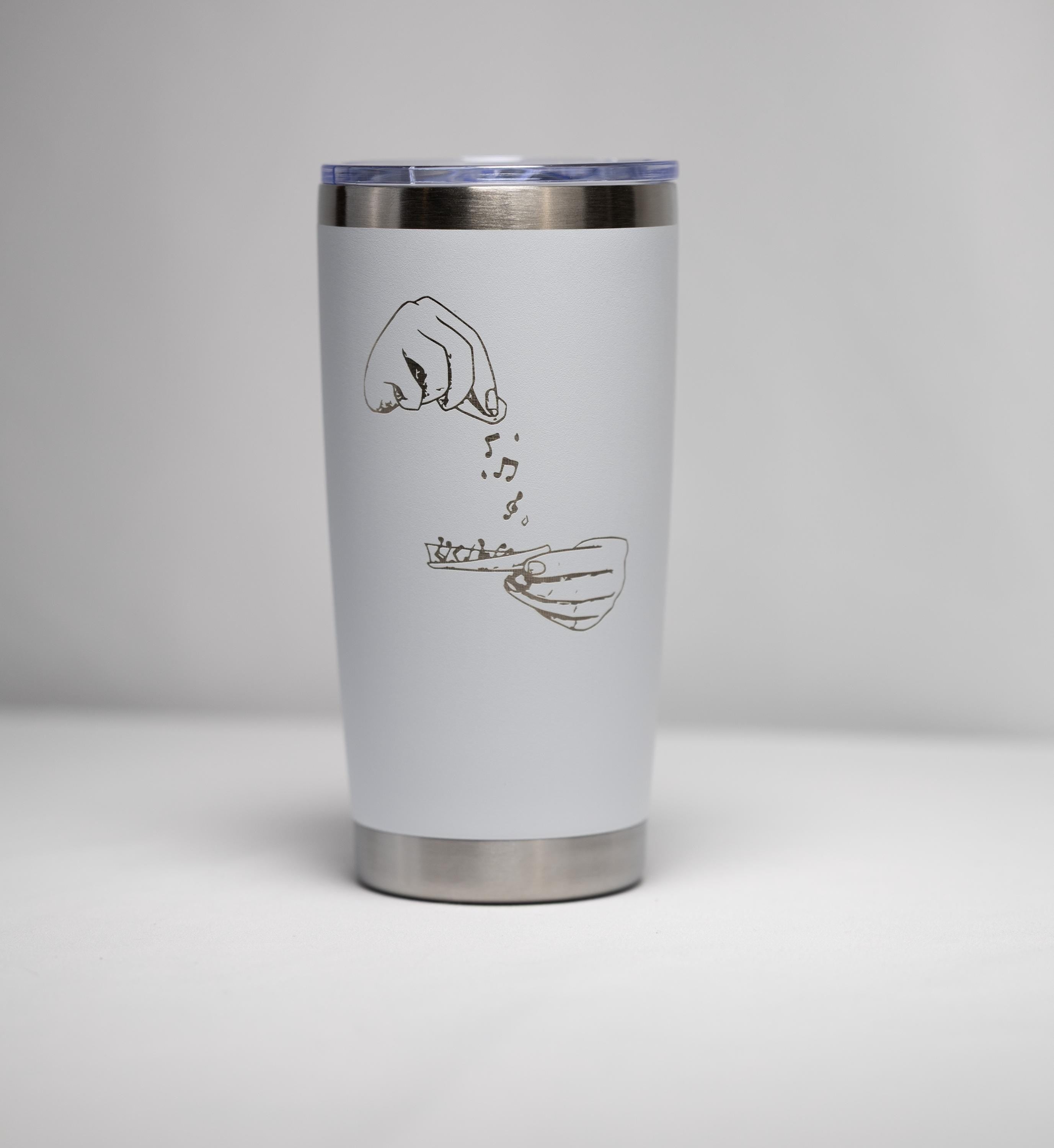 Music Stainless Tumbler - 20 oz Laser Engraved Cup | Custom Color, Vacuum Insulated