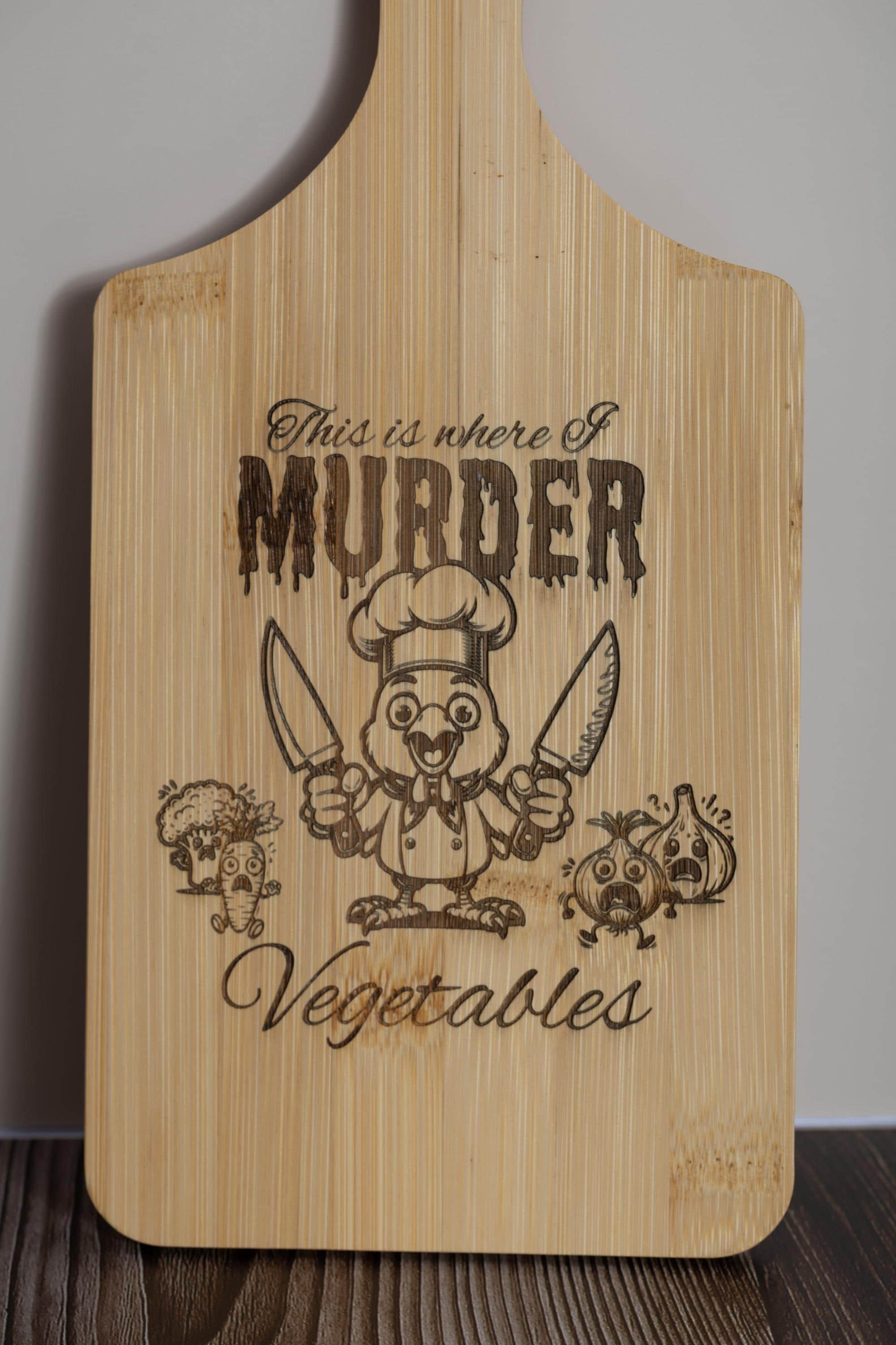 Engraved Bamboo Cutting Board - Compact 5x11 Eco Friendly Kitchen Decor