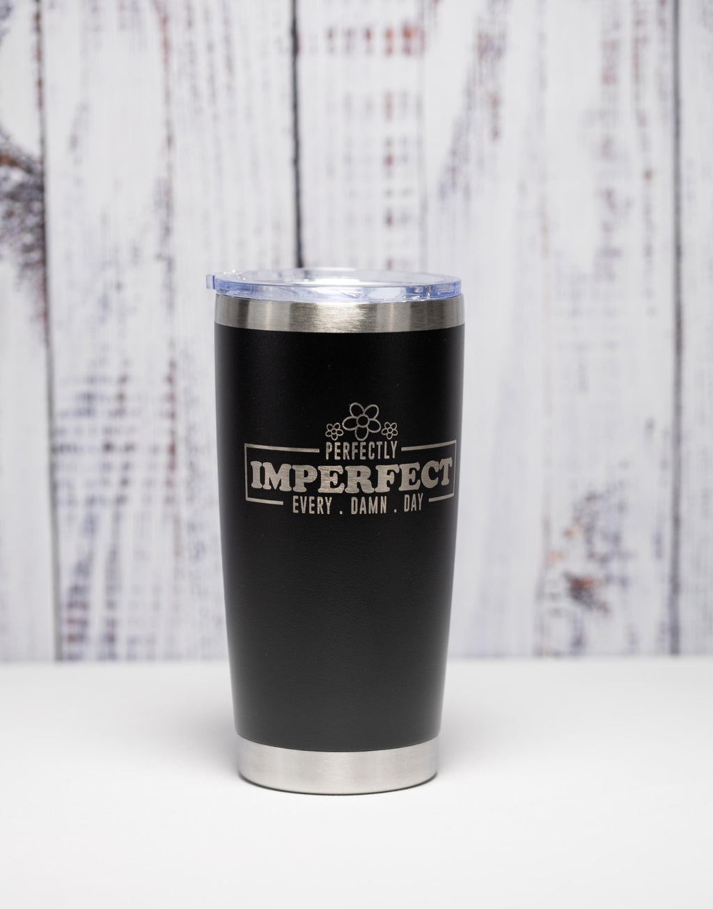 Stainless Steel Tumbler – 20oz Vacuum Insulated Cup with Laser Engraved Quote