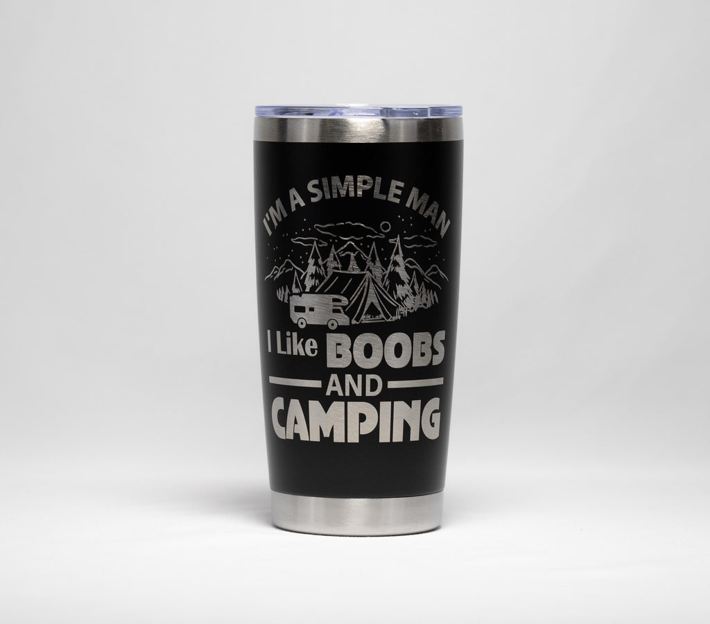 Stainless Steel Tumbler – Funny Camping Drinkware | 20 oz Double Wall Cup