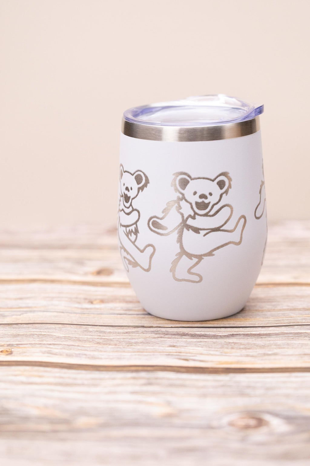 Grateful Dead Wine Tumbler - Insulated Stainless Steel Double Wall Cup, 12oz