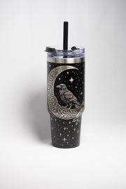 Laser Engraved Tumbler - 40 Ounce Insulated Cup | Crow Moon Design, Stainless Steel