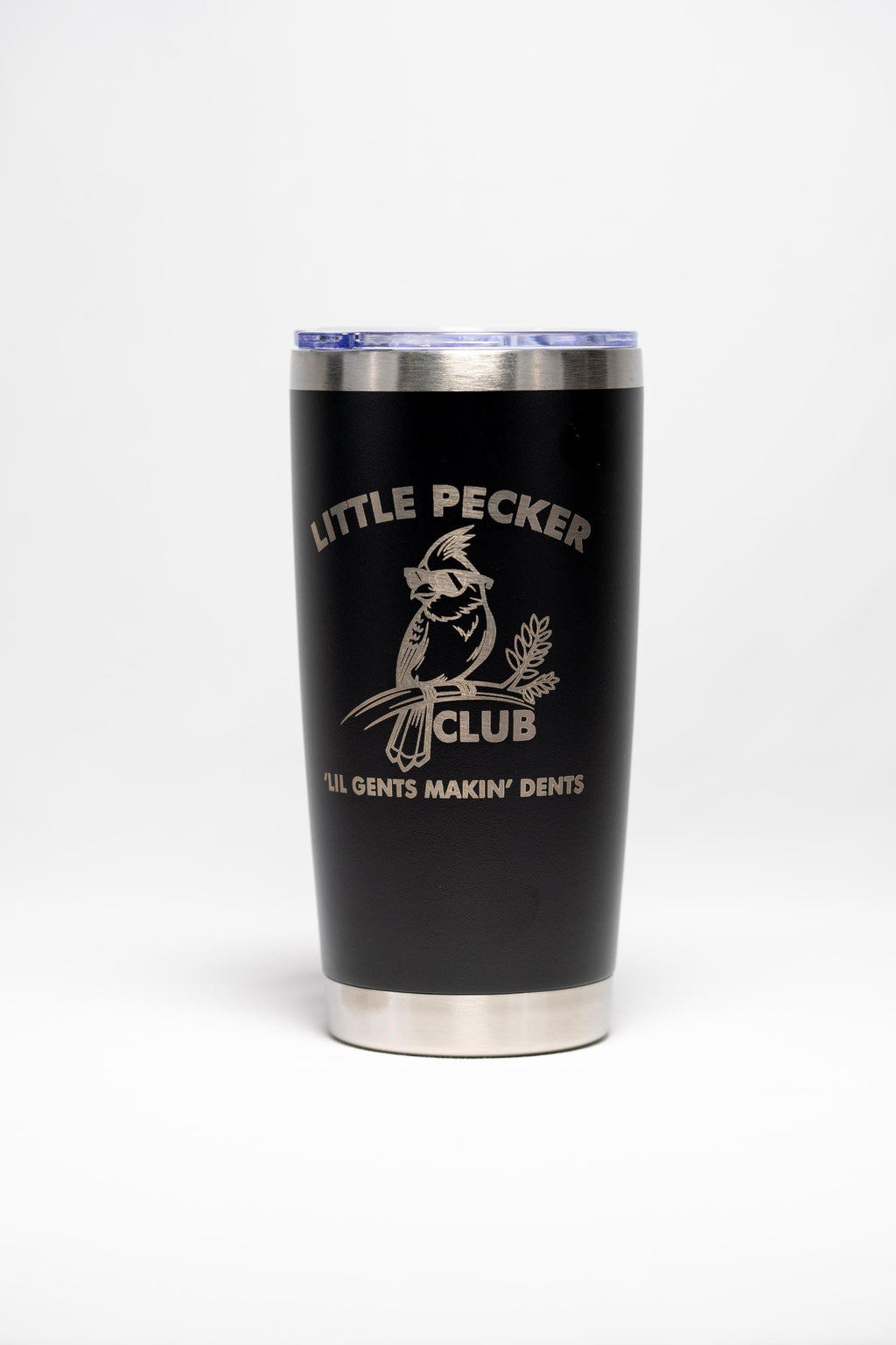 Laser Engraved Tumbler - Little Pecker Club 20 oz Stainless Steel Cup With Double Wall Insulation