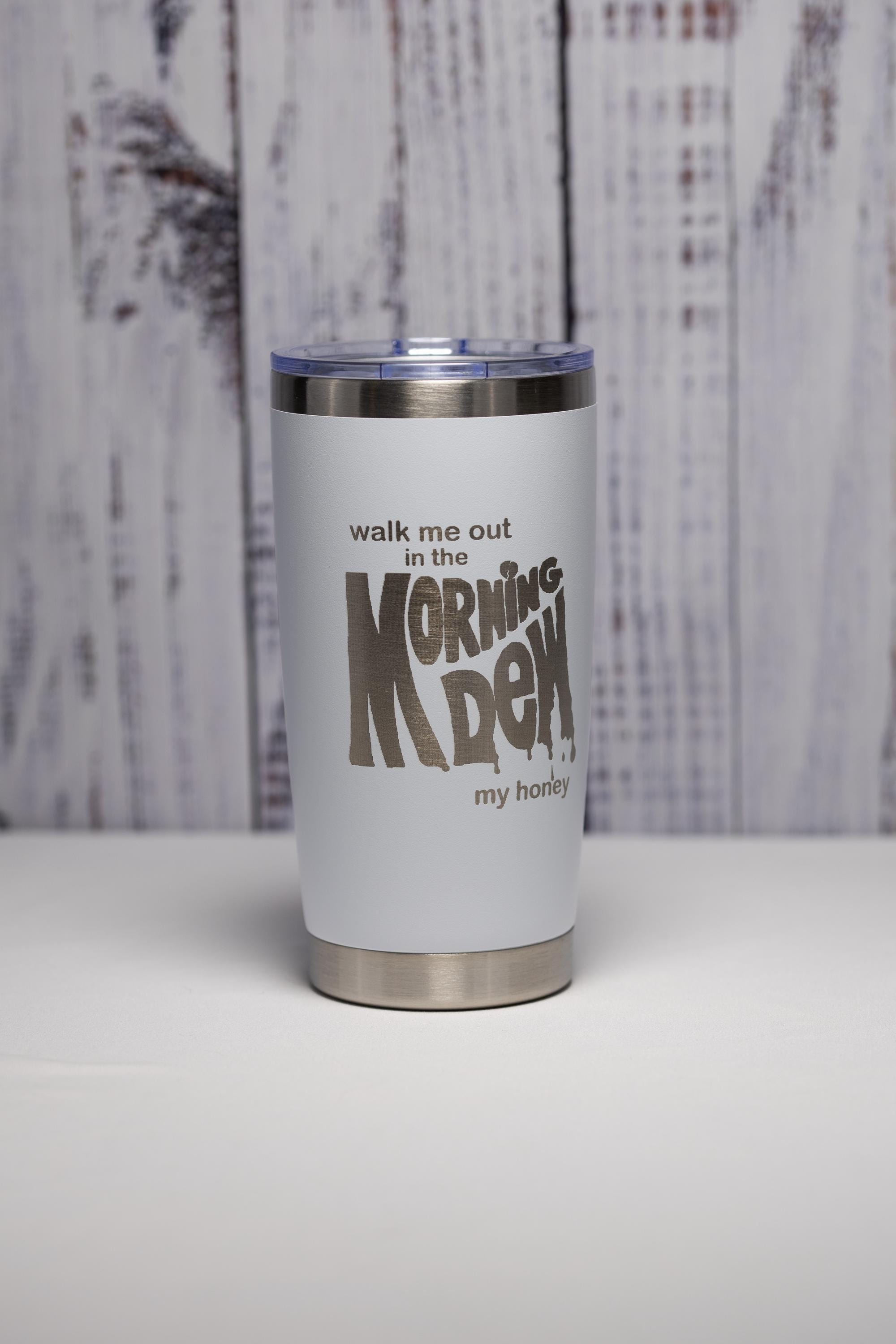 Engraved Steel Tumbler – Custom Powder Coated 20 oz Stainless Steel Cup