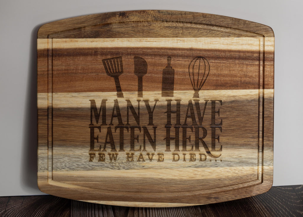 Wood Cutting Board – Durable Acacia Wood, Laser Engraved, Funny Kitchen Decor 10x12