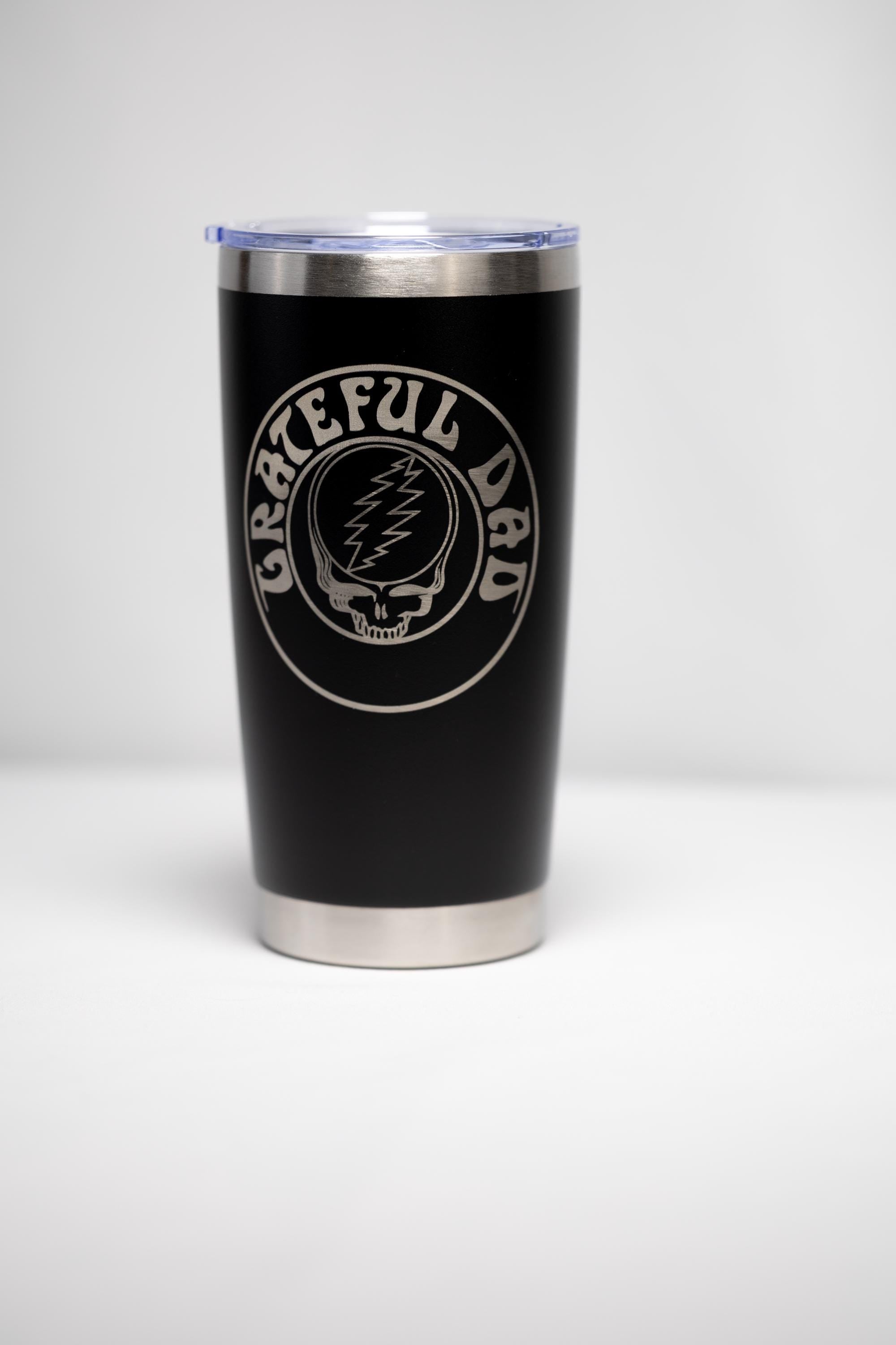 Grateful Dad Tumbler - 20 oz Stainless Steel Cup with Laser Engraved Design