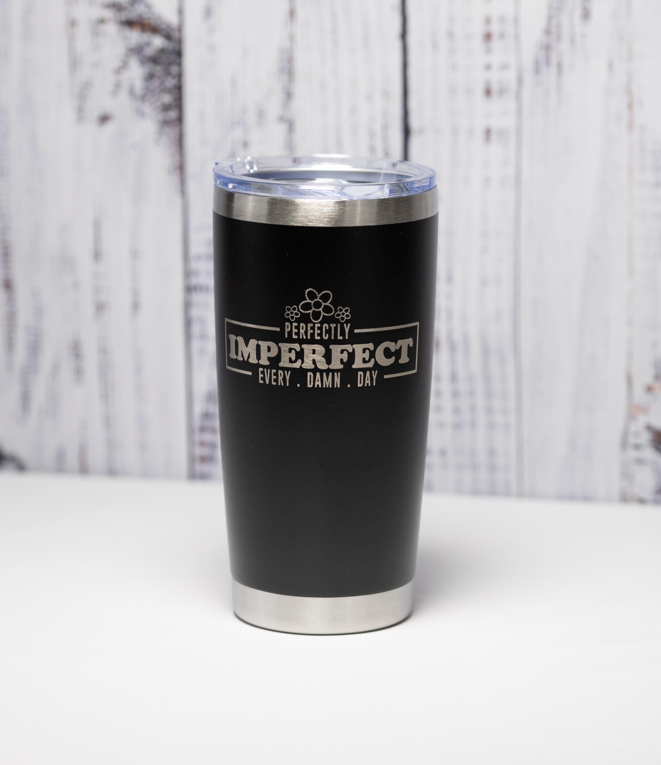 Stainless Steel Tumbler – 20oz Vacuum Insulated Cup with Laser Engraved Quote