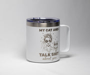 Sarcastic Cat Mug – Funny Stainless Steel Yeti Style Tumbler, 14oz Double Sided Engraving