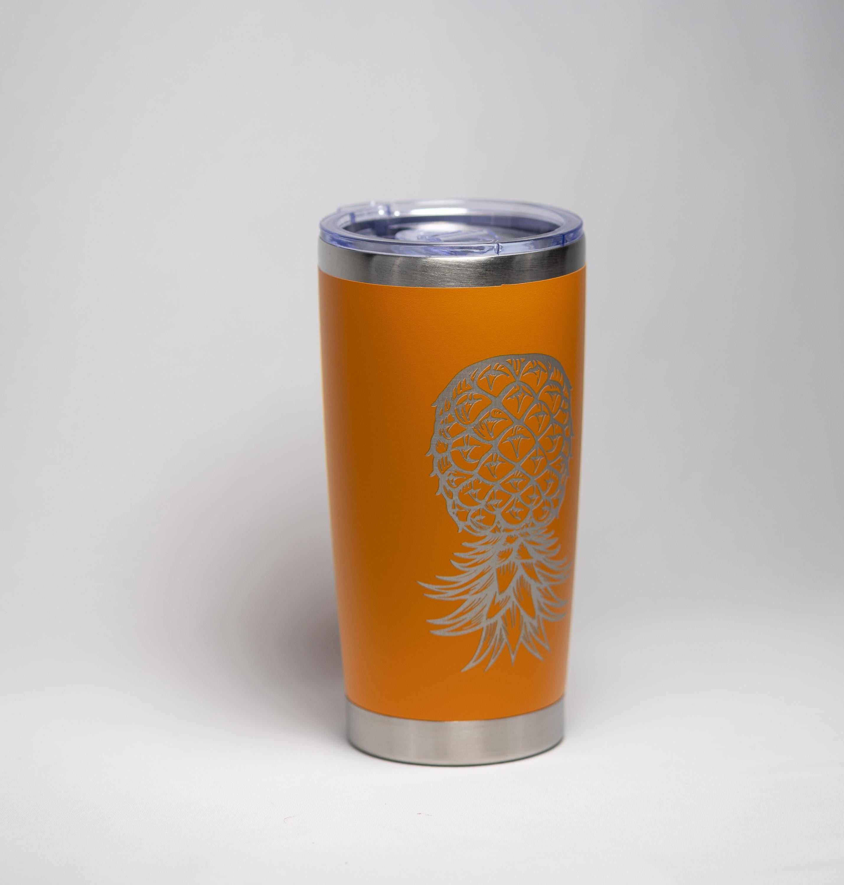 Laser Engraved Tumbler - Stainless Steel Cup With Vacuum Insulation & Tropical Design