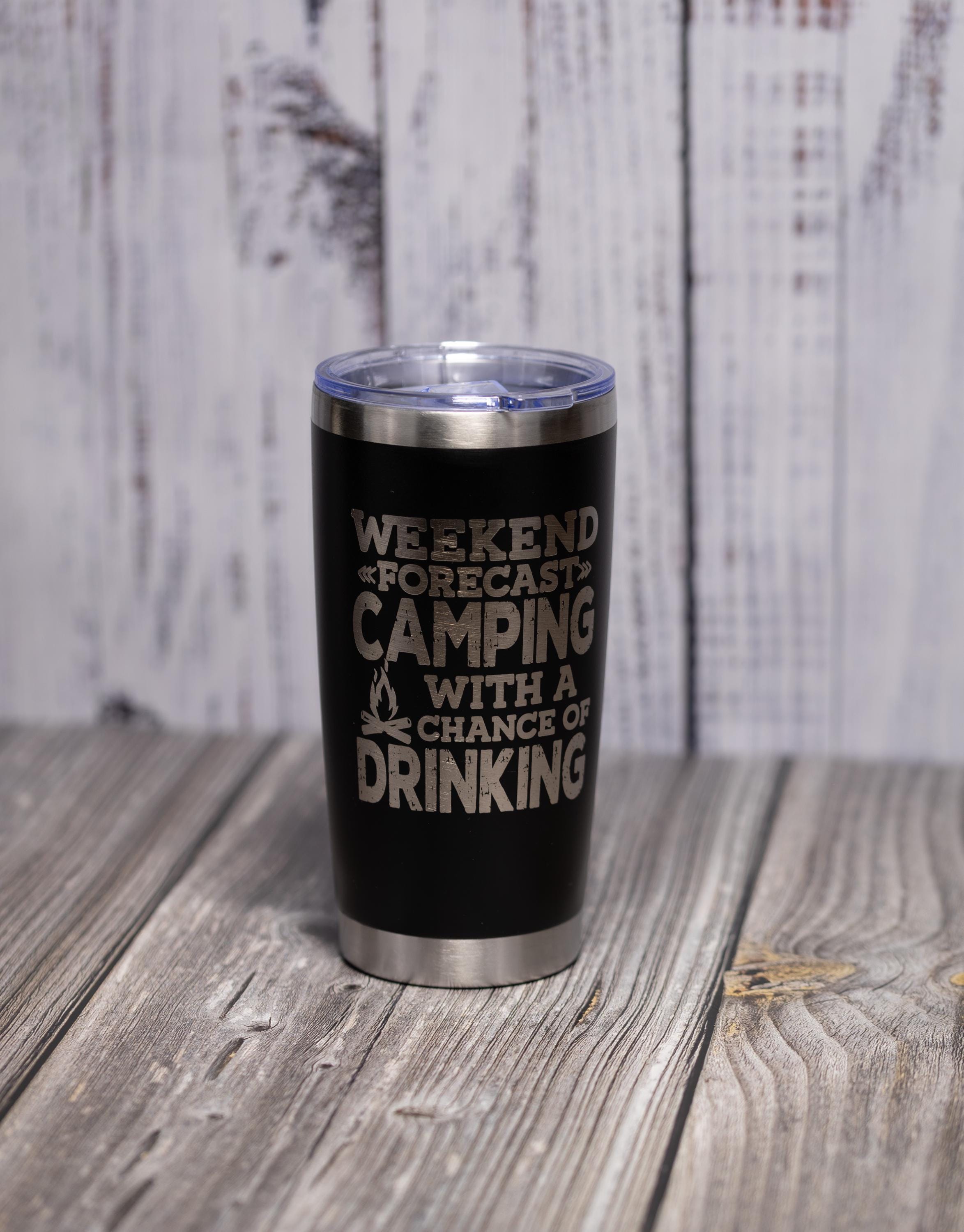 Camping Tumbler - 20 Oz Stainless Steel Drink Cup With Double Wall Insulation