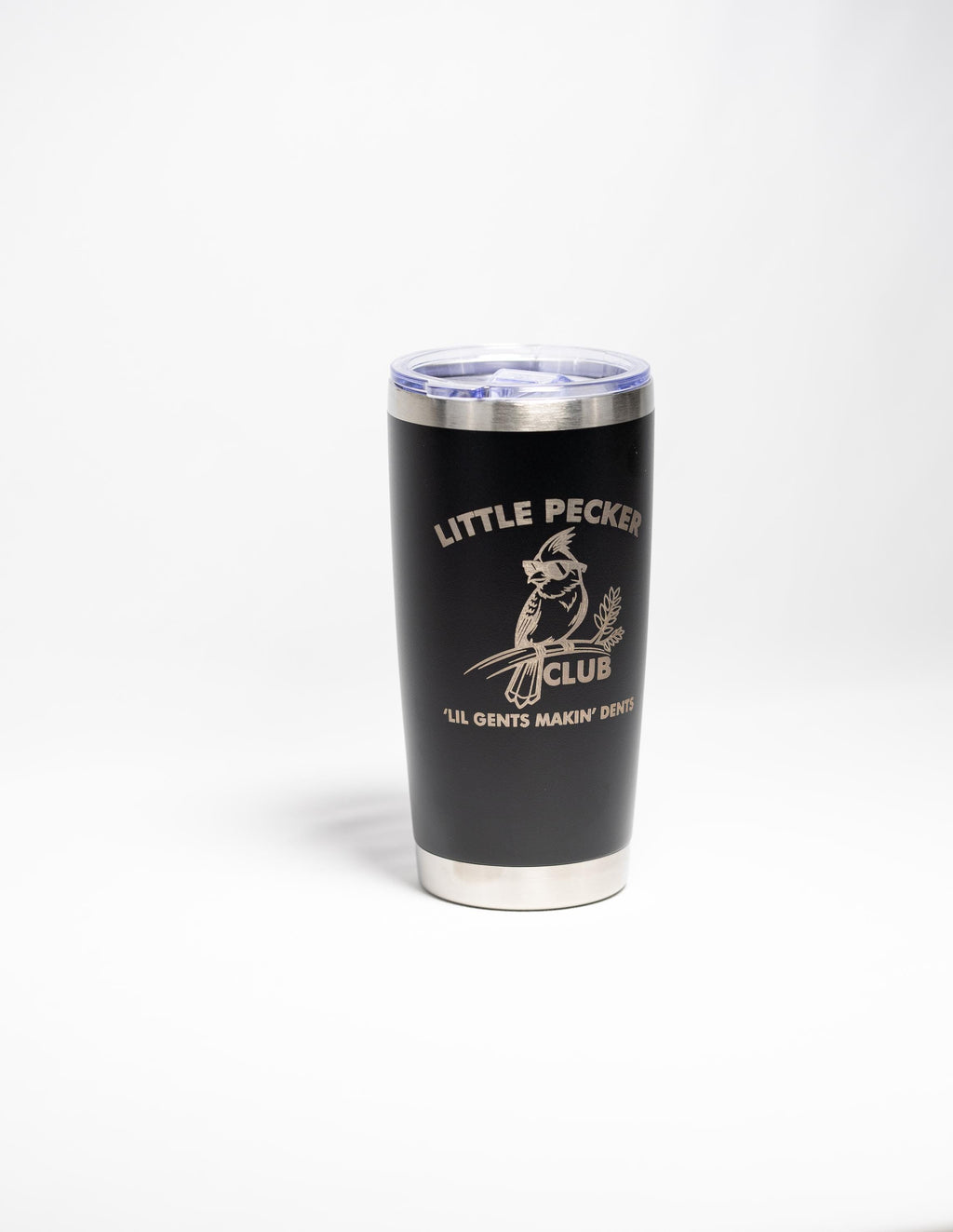 Laser Engraved Tumbler - Little Pecker Club 20 oz Stainless Steel Cup With Double Wall Insulation