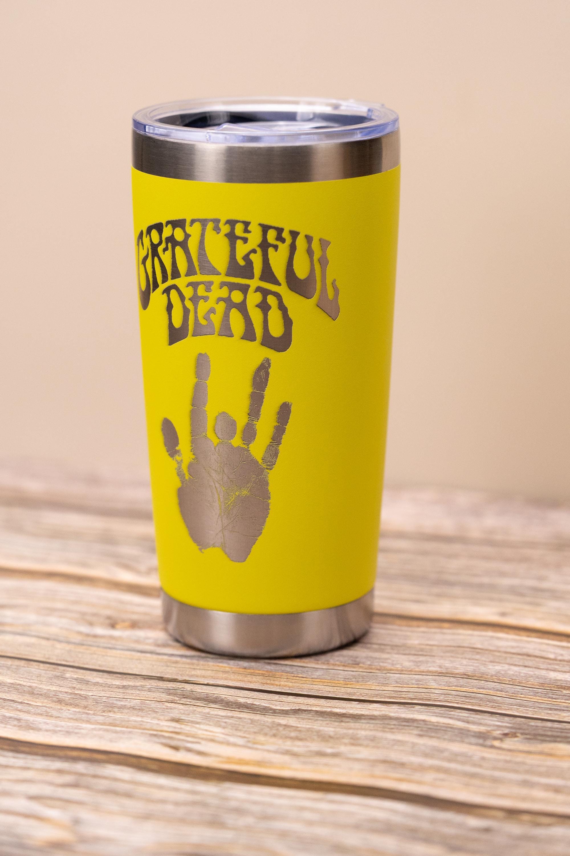 Jerry Garcia Tumbler – Insulated Stainless Steel Cup with Spill Resistant Lid