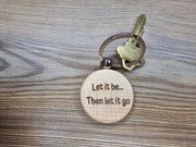 Wood Keychain – Laser Engraved Music Quote | Stainless Steel Ring, Rust Resistant