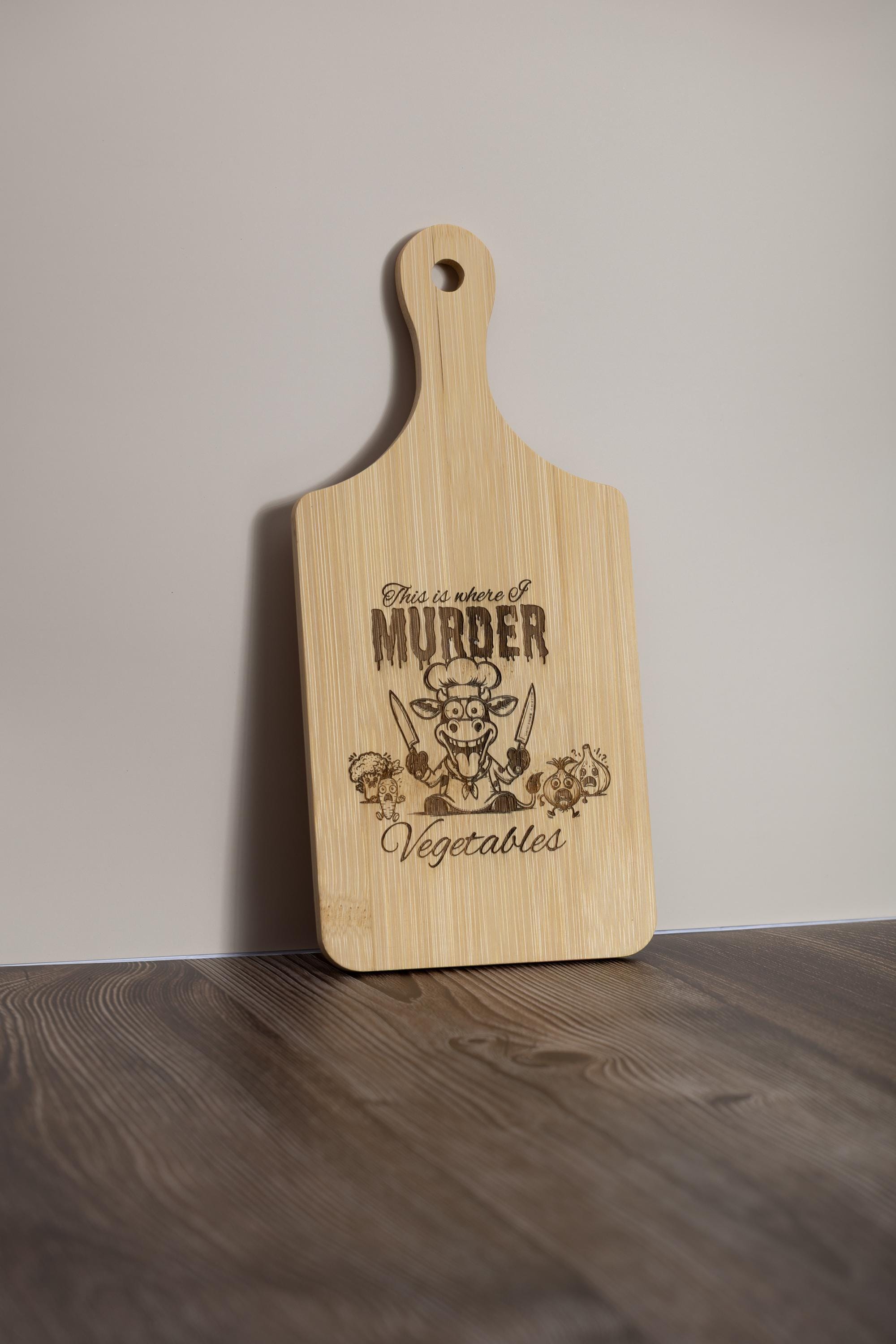 Bamboo Cutting Board – Funny Laser Engraved Board | Eco Friendly, Compact 5x11