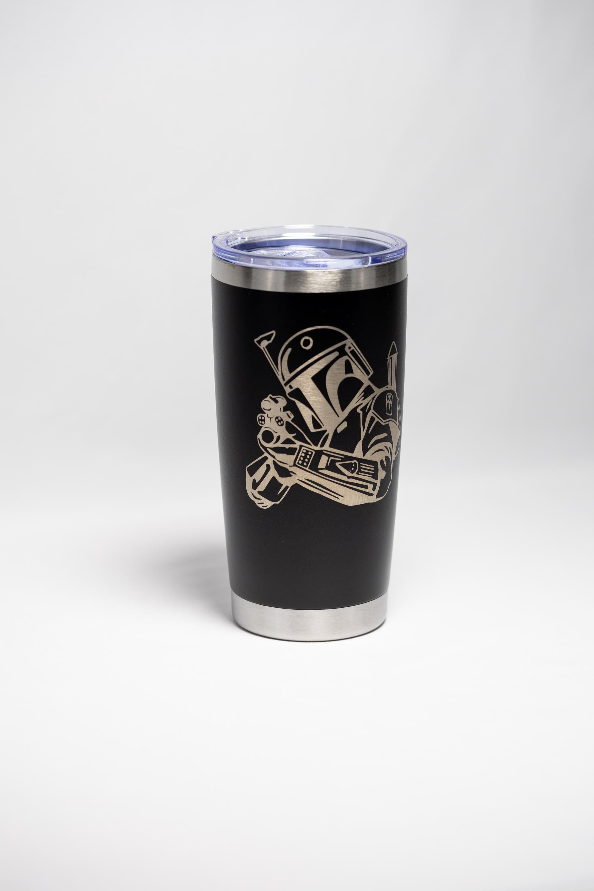 Boba Fett Tumbler | Stainless Steel 20 oz Drinkware - Laser Engraved Cup