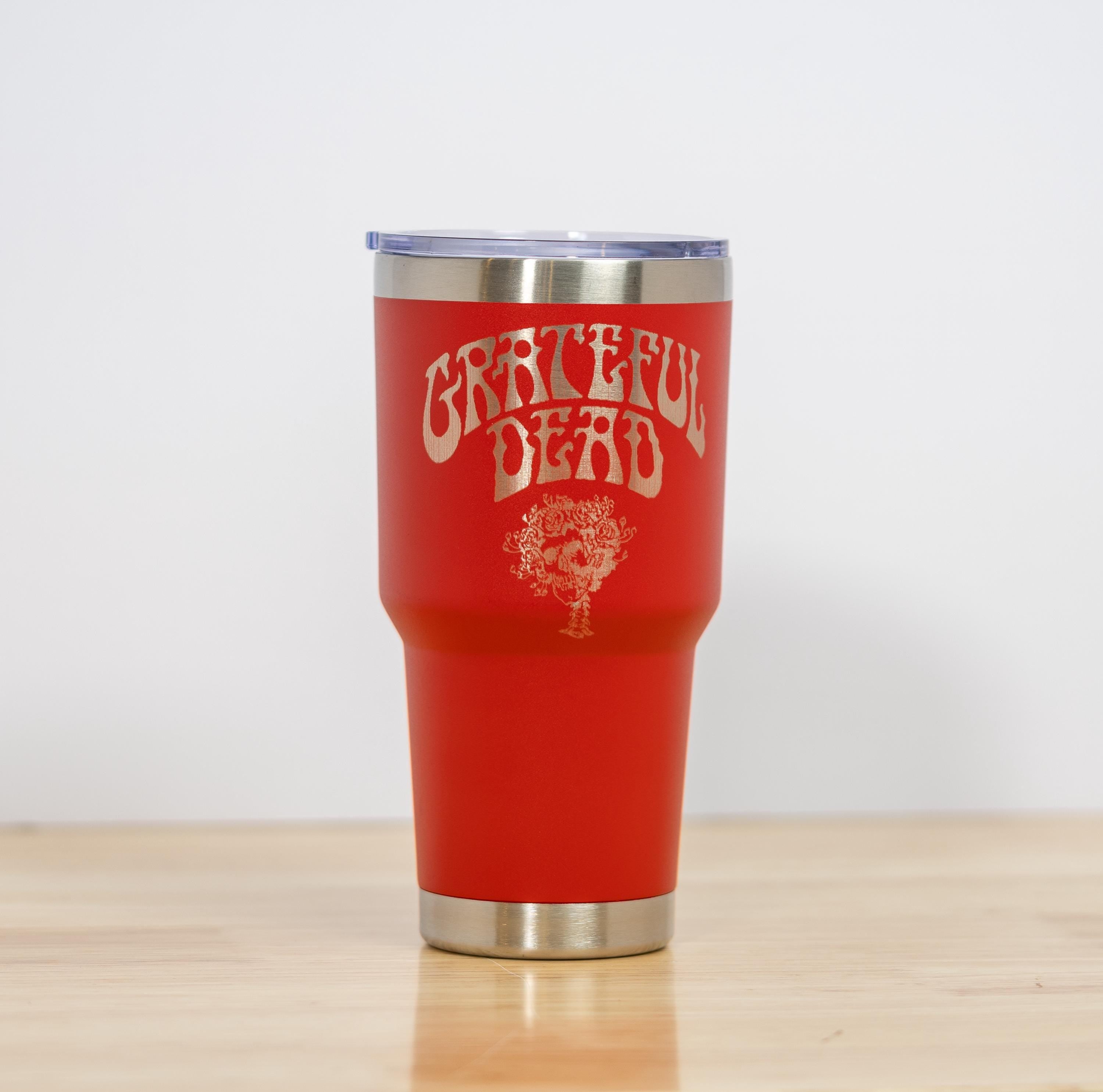 Grateful Dead Tumbler - 30oz Insulated Travel Cup with Bertha Skull Design