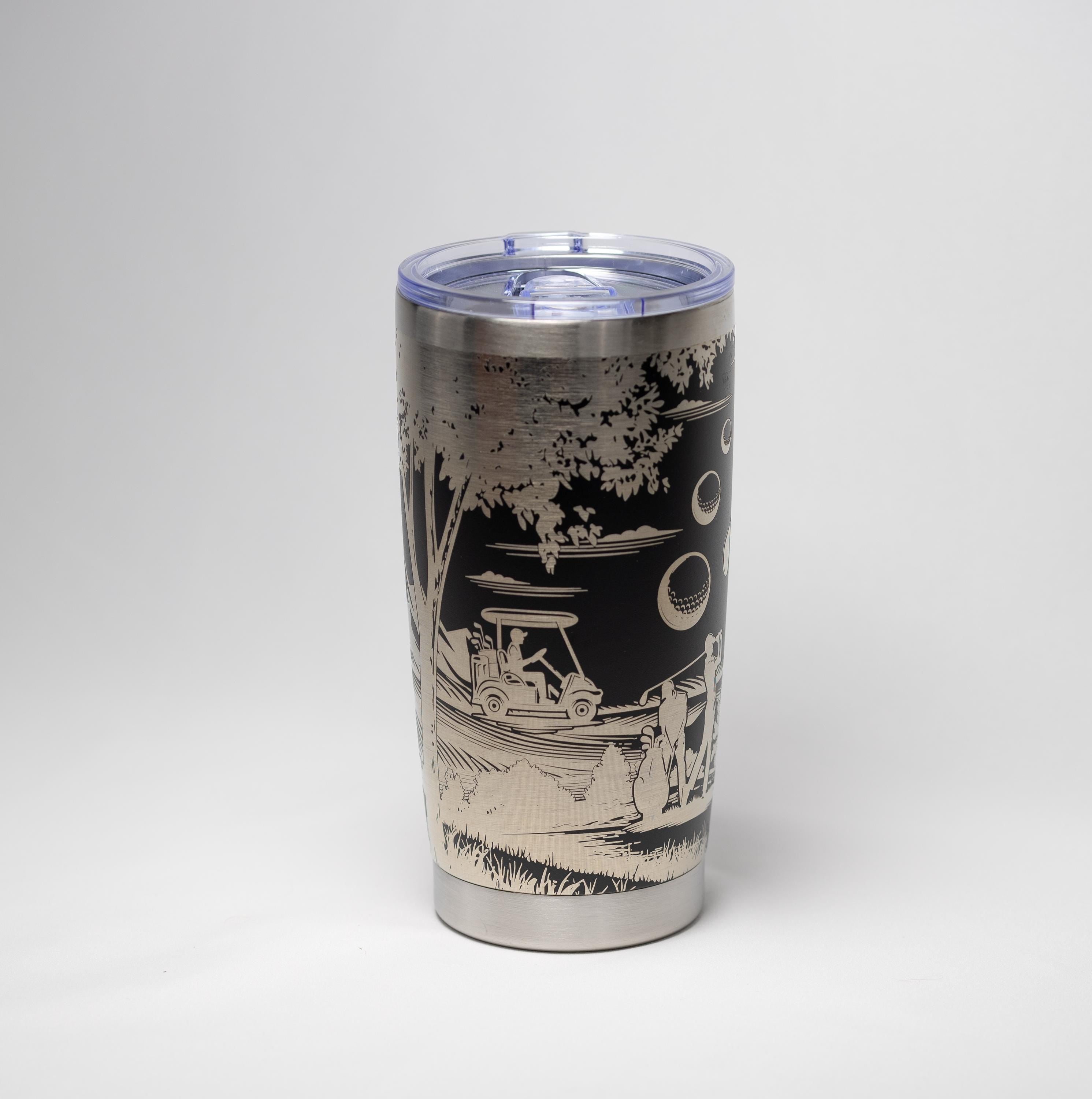 Golf Stainless Steel Tumbler - Laser Engraved 20oz | Custom Color, Double Wall Insulation