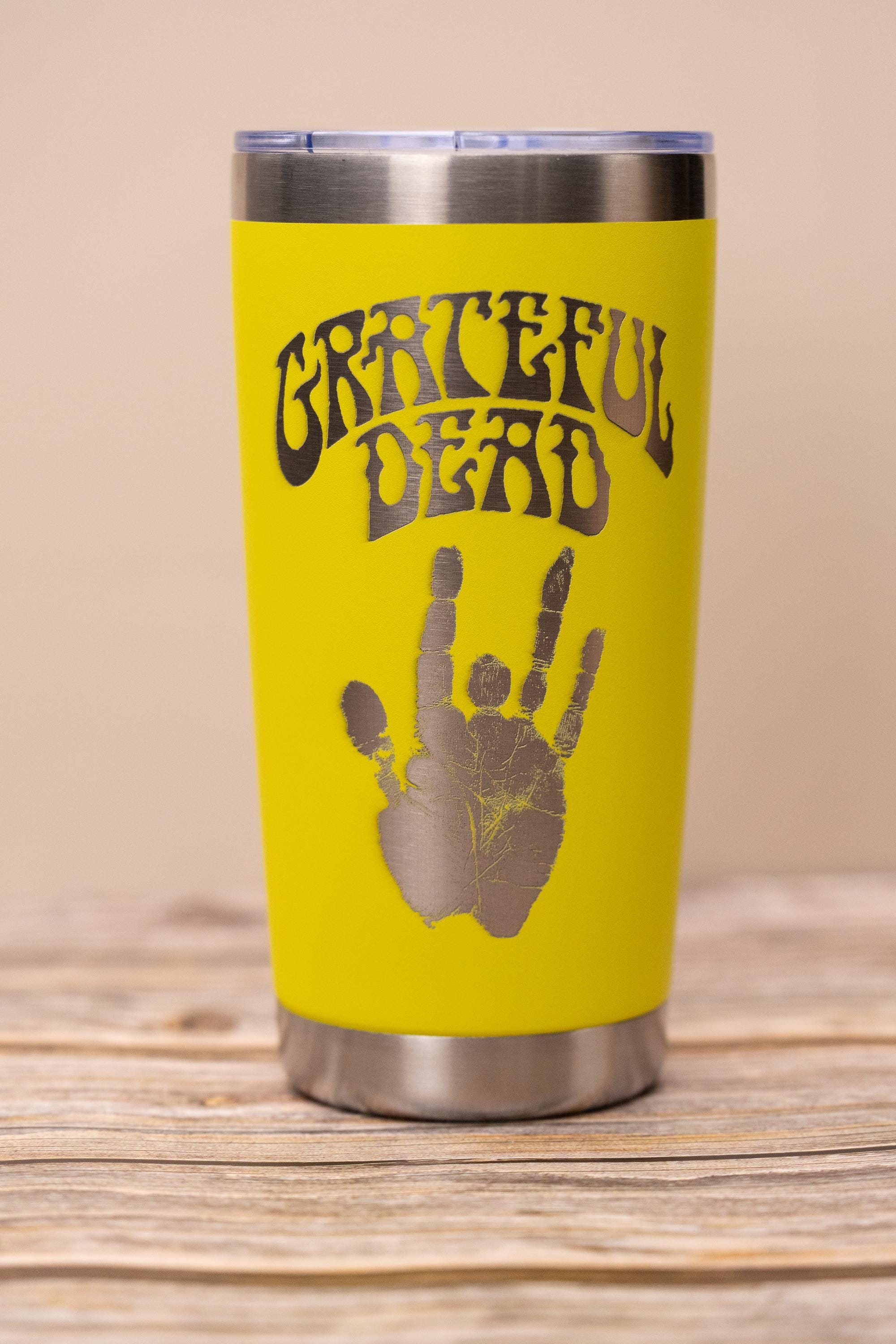 Jerry Garcia Tumbler – Insulated Stainless Steel Cup with Spill Resistant Lid