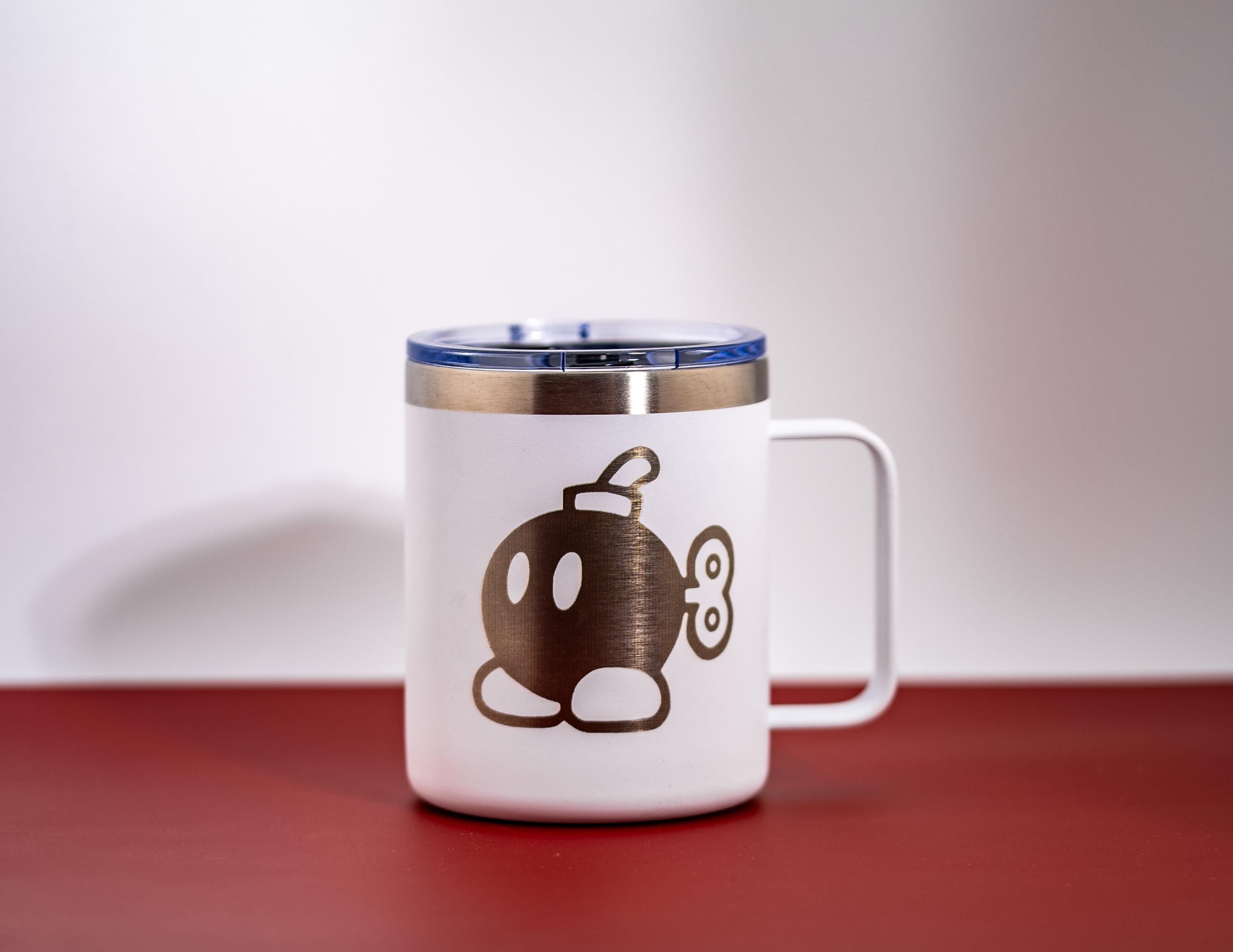 Bob-Omb Coffee Mug - Stainless Steel Insulated Travel Cup With Spill Resistant Lid