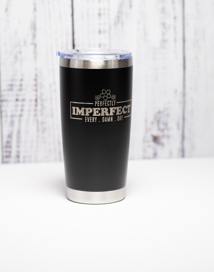 Stainless Steel Tumbler – 20oz Vacuum Insulated Cup with Laser Engraved Quote