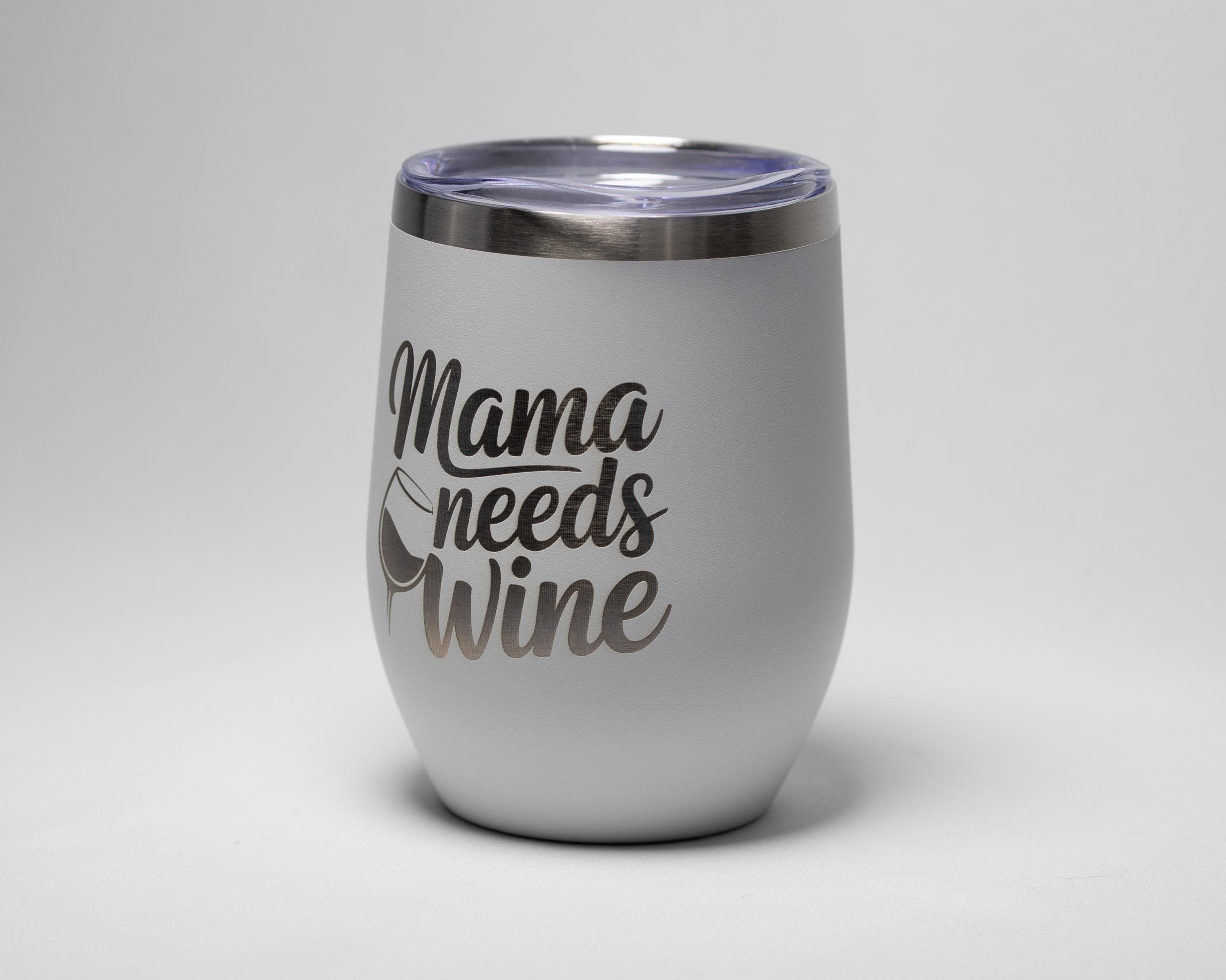 Momma Needs Wine Tumbler – 12 oz Insulated Stainless Steel Cup, Keeps Drinks Cold
