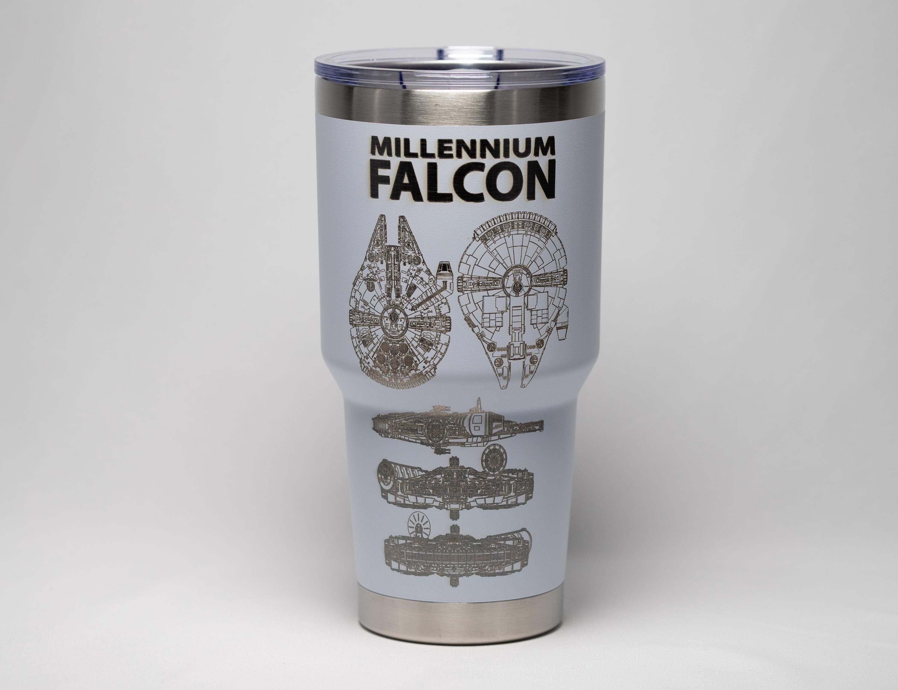 Millennium Falcon Tumbler - Star Wars Drinkware | Custom Color 30 oz Travel Cup