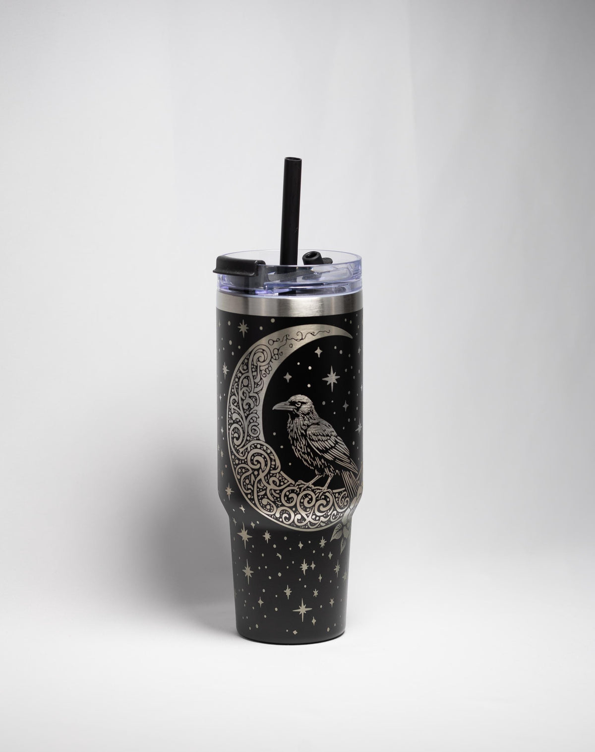 Laser Engraved Tumbler - 40 Ounce Insulated Cup | Crow Moon Design, Stainless Steel