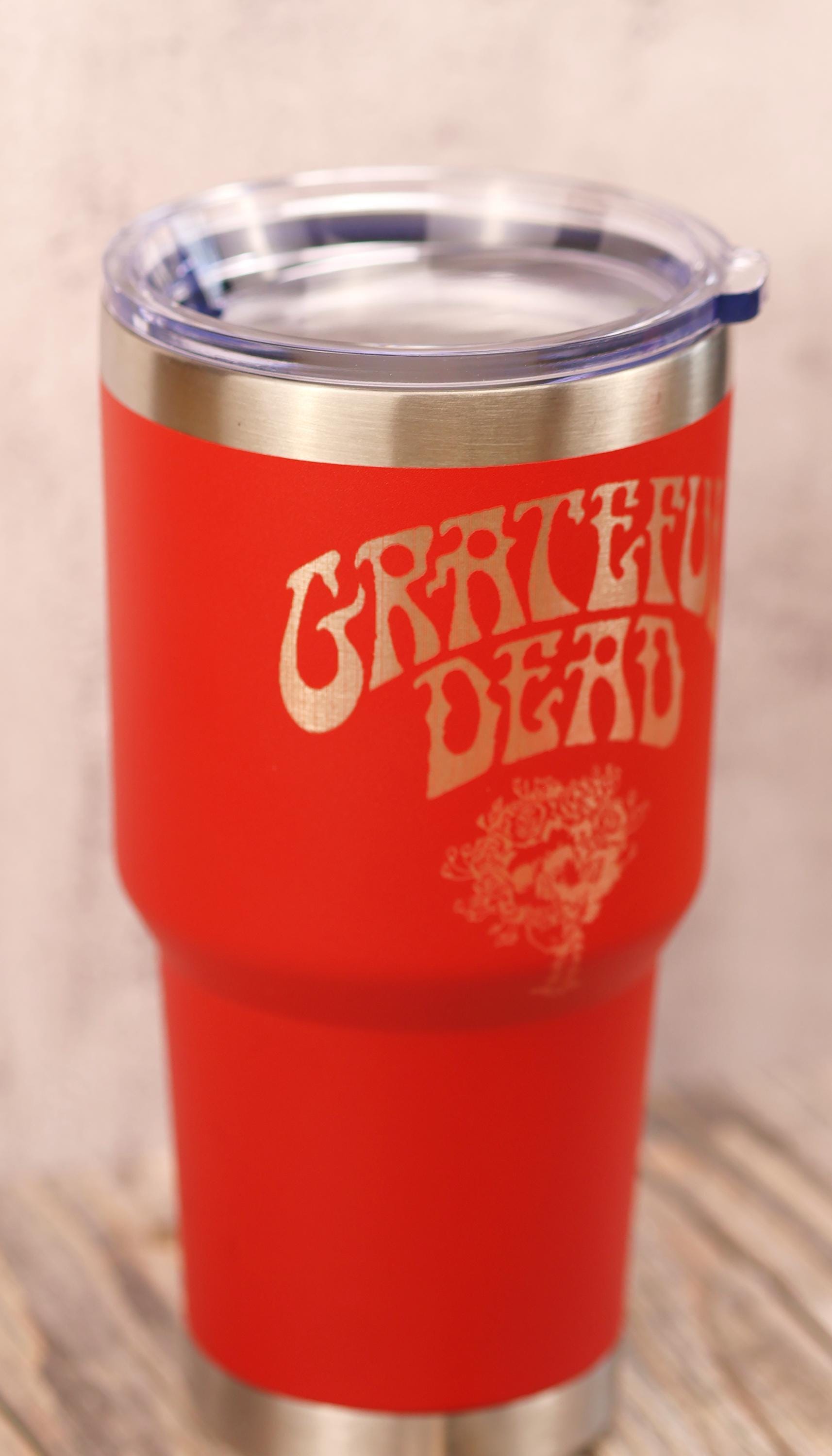Grateful Dead Tumbler - 30oz Insulated Travel Cup with Bertha Skull Design