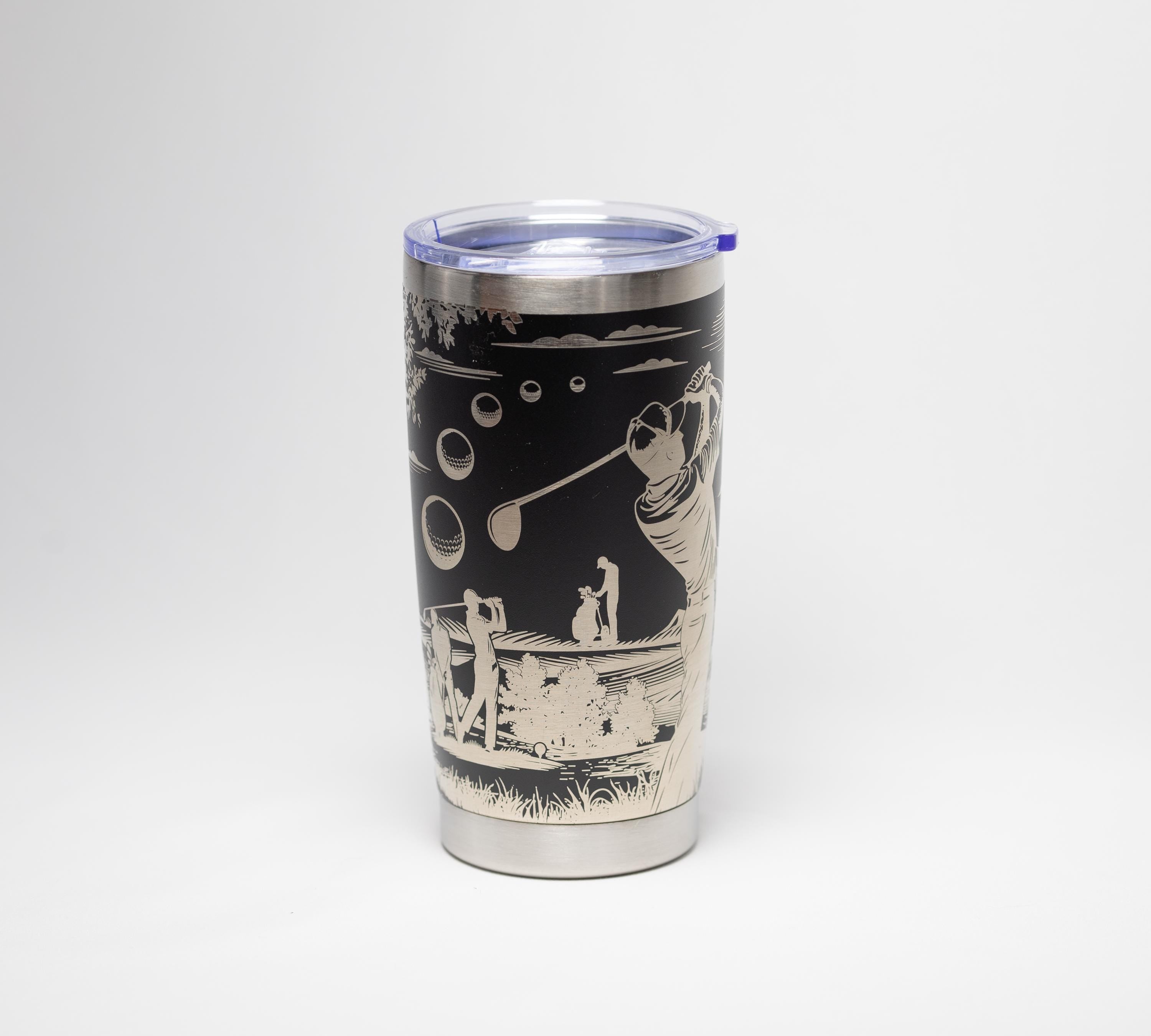 Golf Stainless Steel Tumbler - Laser Engraved 20oz | Custom Color, Double Wall Insulation