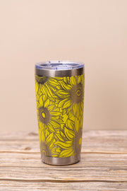 Sunflower Tumbler – 20oz Stainless Steel Double Wall Vacuum Insulated Drinkware