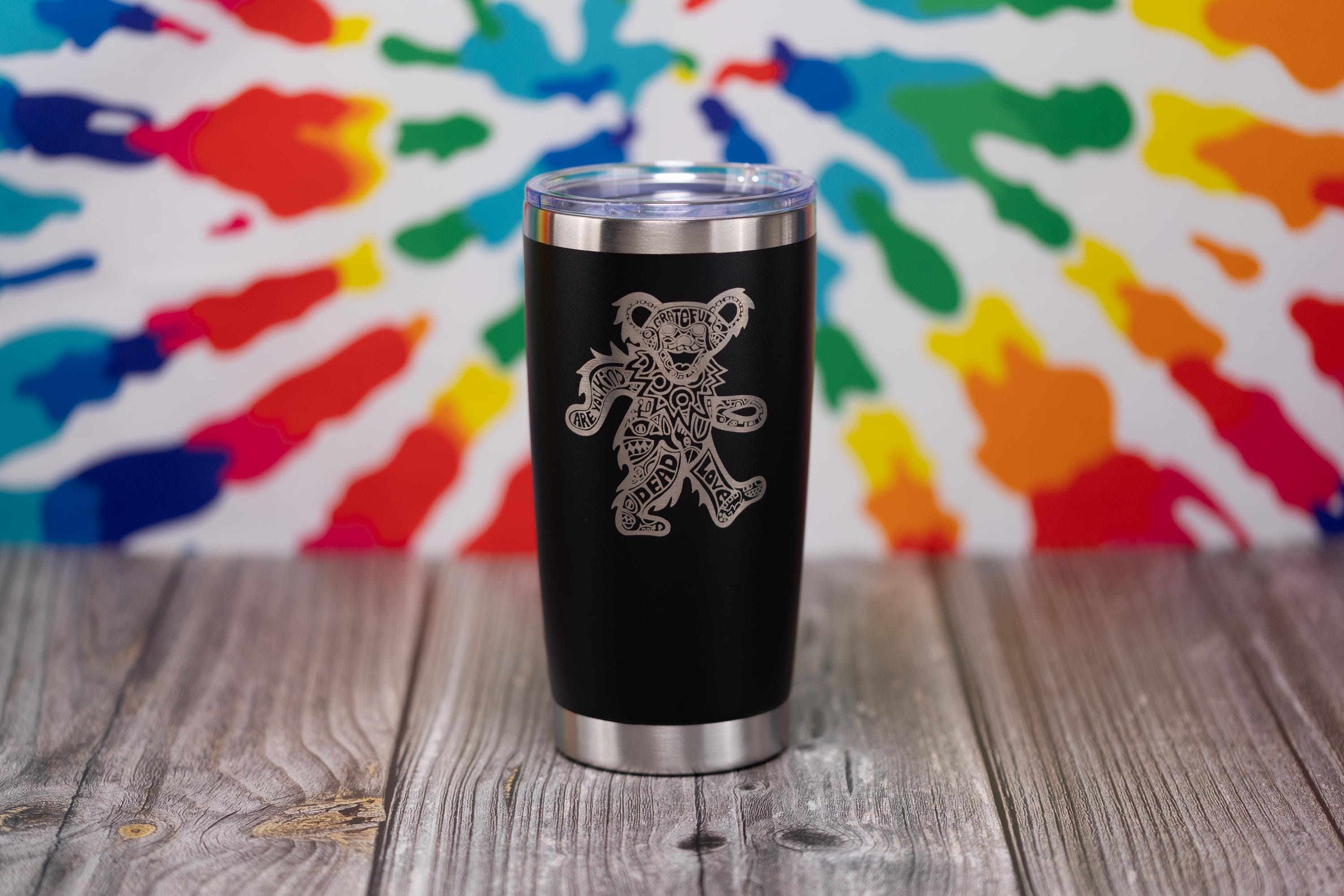 Grateful Dead Tumbler - 20oz Insulated Stainless Steel Travel Cup With Spill Resistant Lid