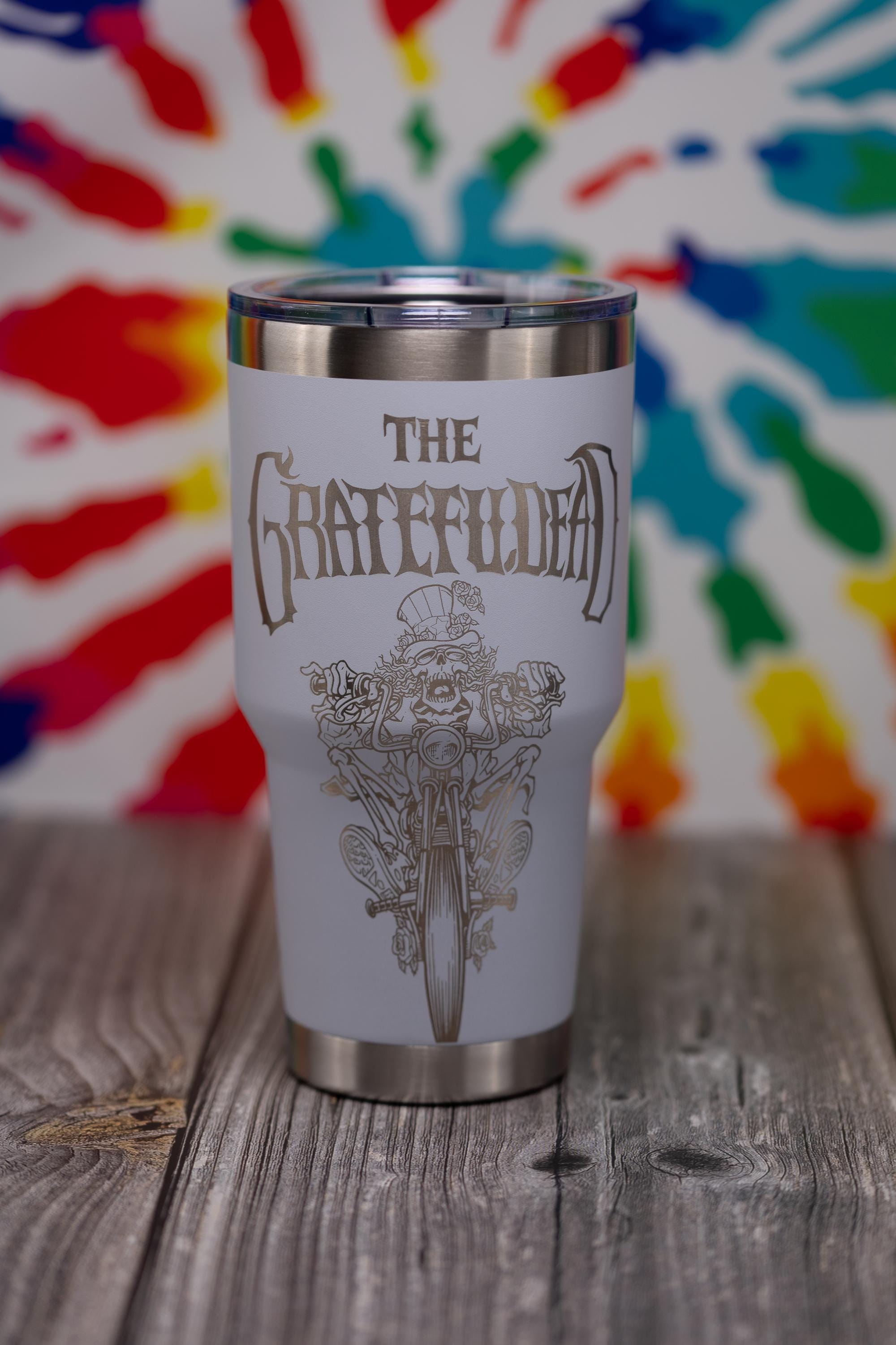 Insulated Steel Tumbler – Grateful Dead Uncle Sam Biker 30oz Double Wall Drinkware