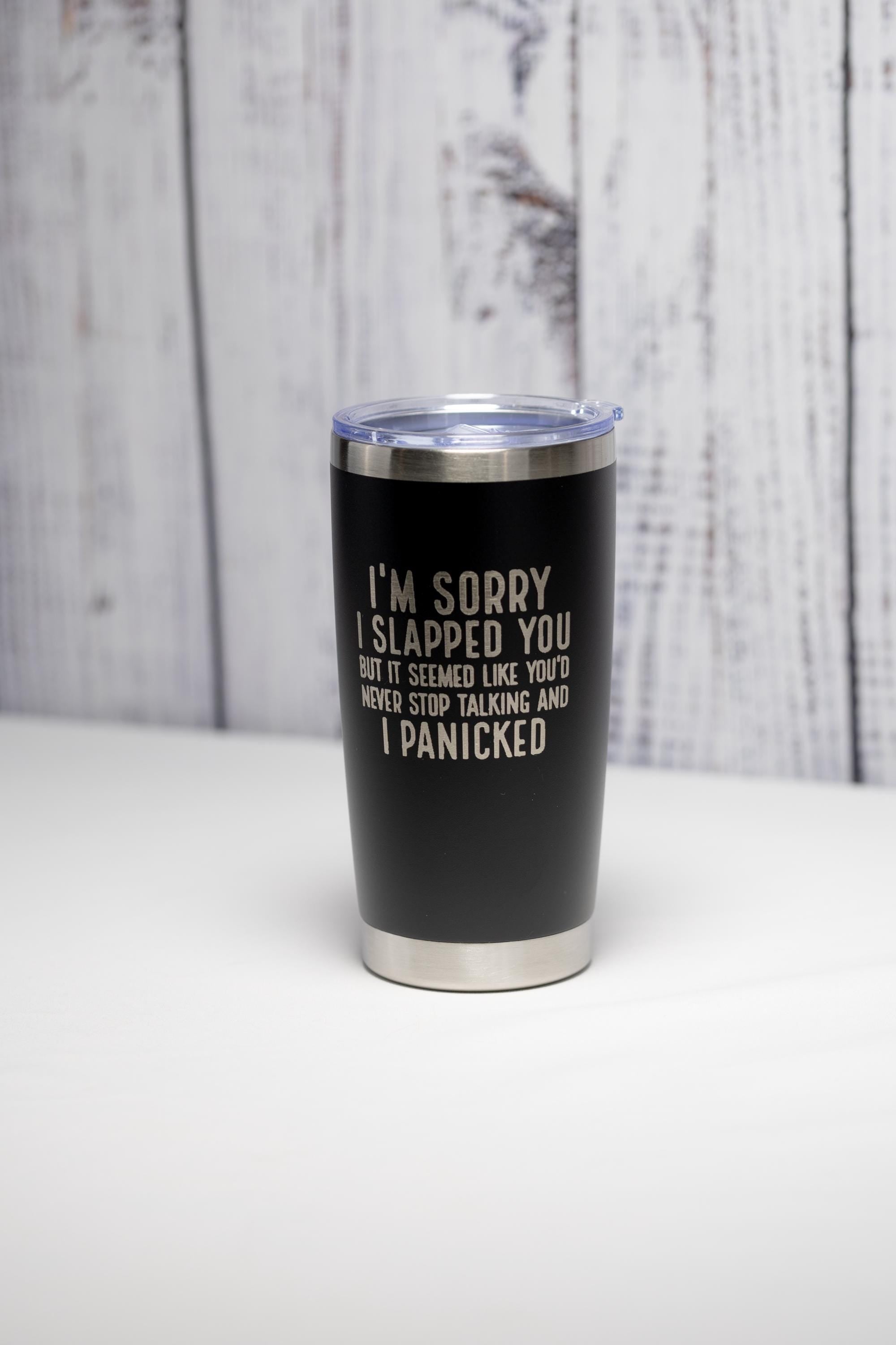 Sarcastic Stainless Steel Tumbler – Custom Color, Laser Engraved Cup, 20 oz