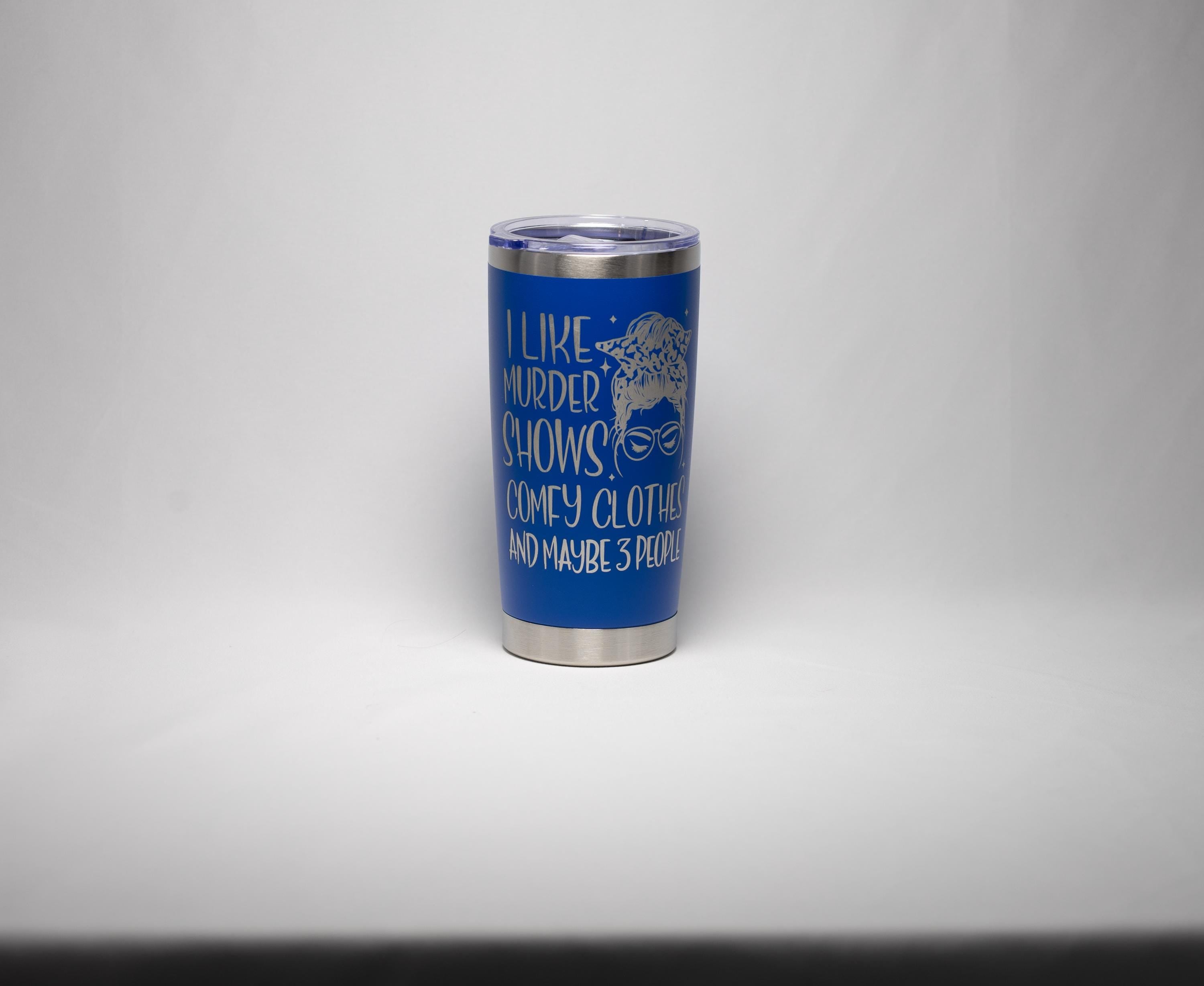 True Crime Tumbler – Stainless Steel Cup With Sarcastic Quote, Laser Engraved Travel Mug