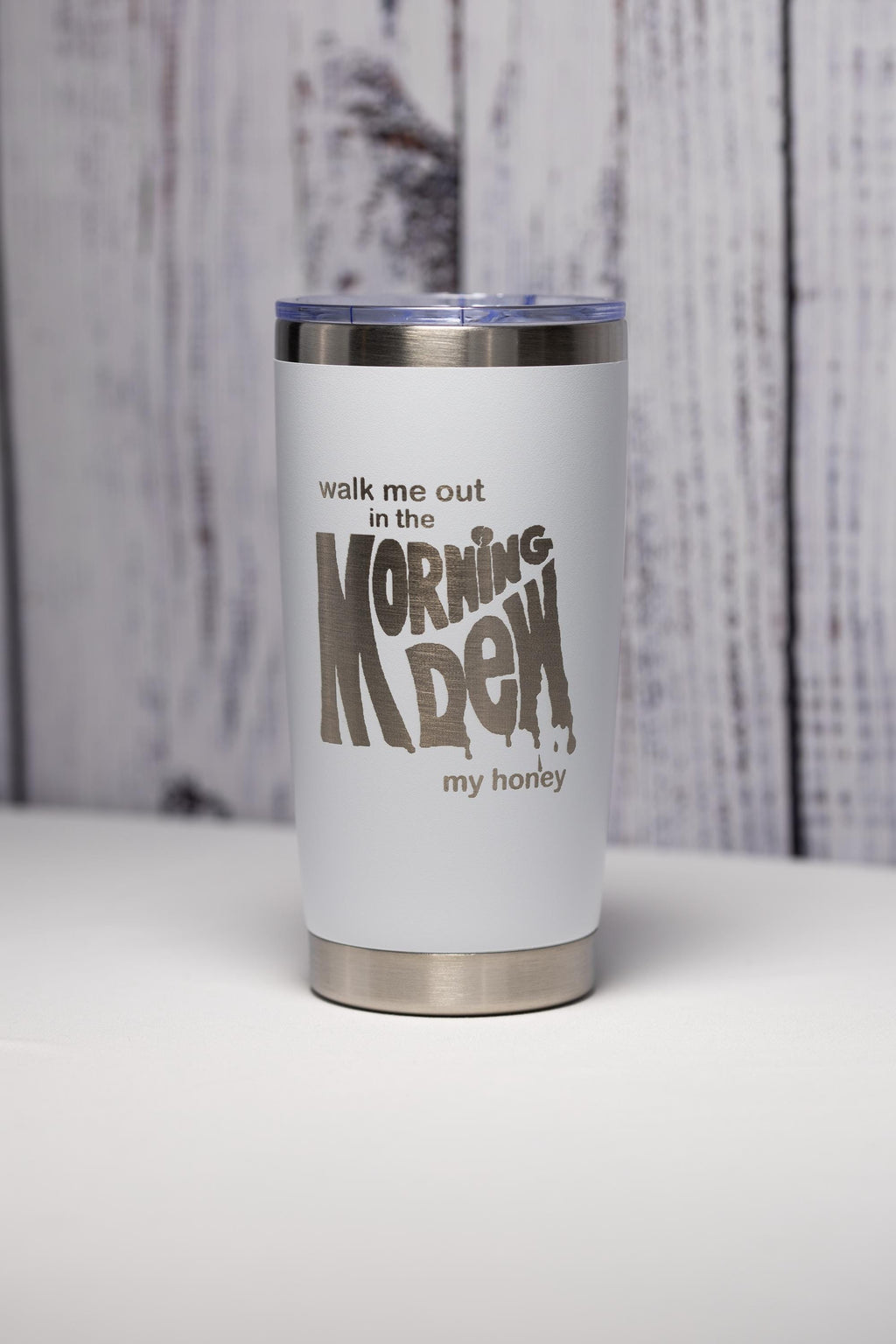 Engraved Steel Tumbler – Custom Powder Coated 20 oz Stainless Steel Cup