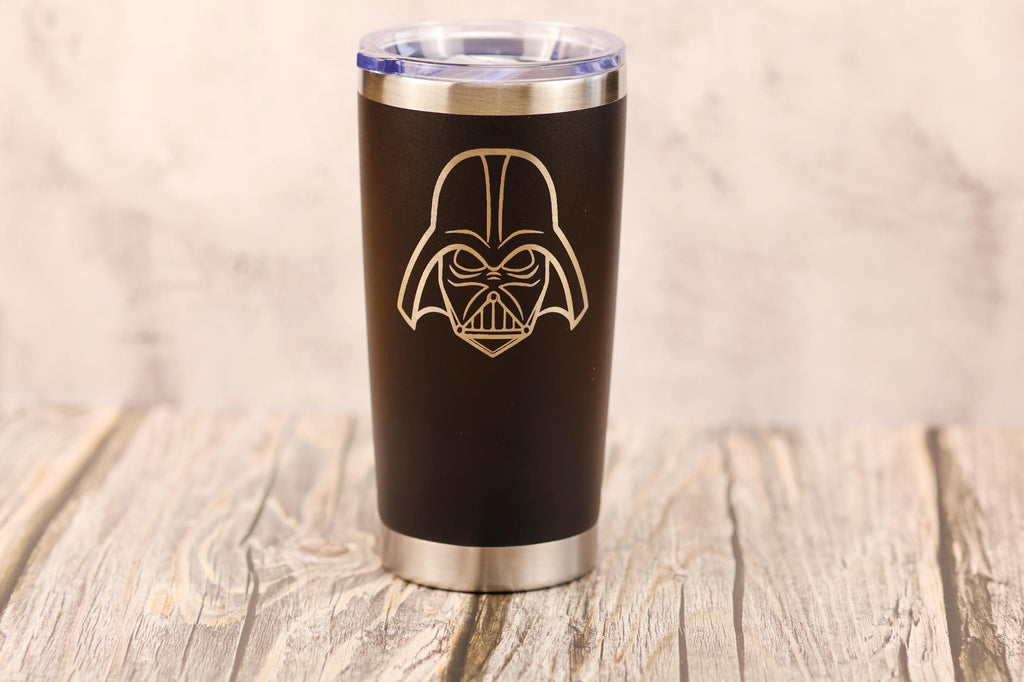 Darth Vader Travel Tumbler – 20oz Vacuum Insulated Stainless Steel Cup with Laser Engraving