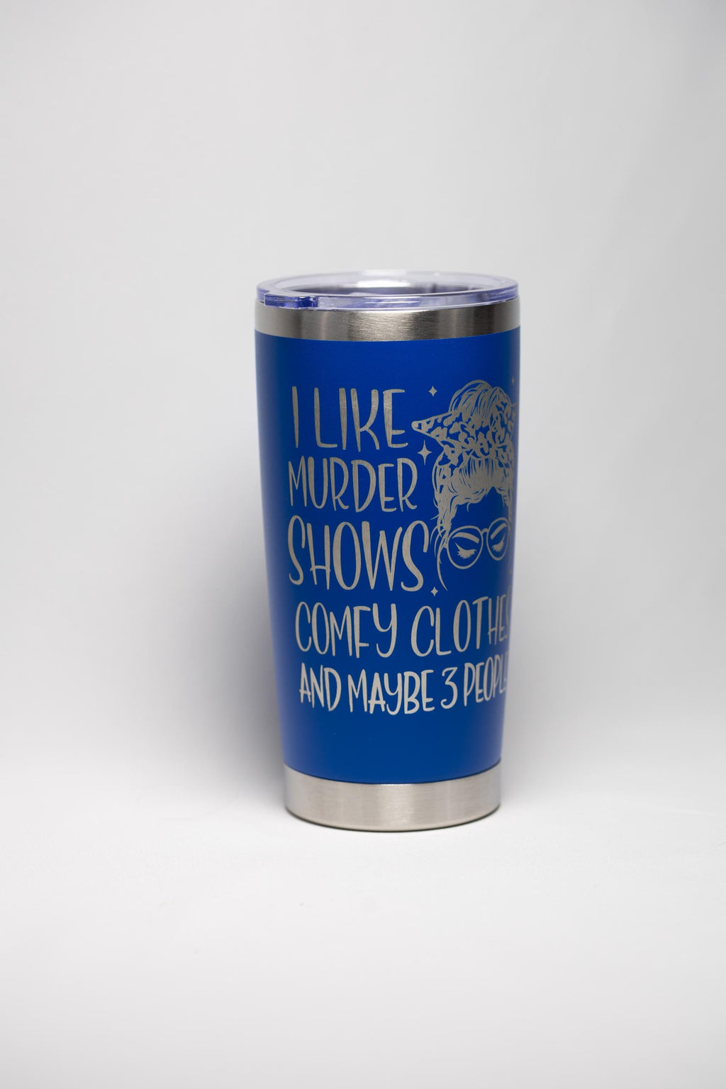 True Crime Tumbler – Stainless Steel Cup With Sarcastic Quote, Laser Engraved Travel Mug