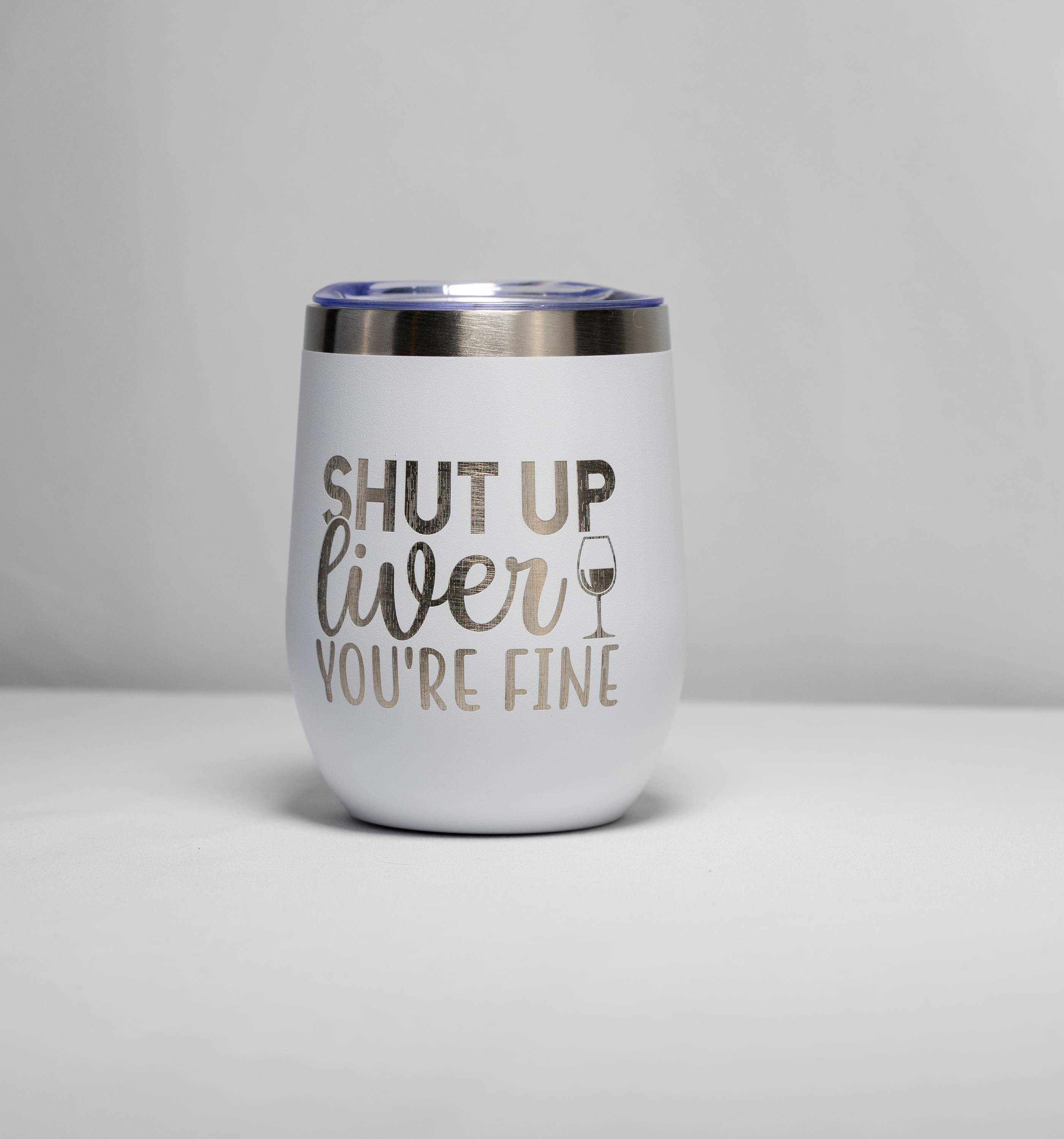 Wine Tumbler – Stainless Steel Cup With Sarcastic Laser Engraved Design, 12 oz