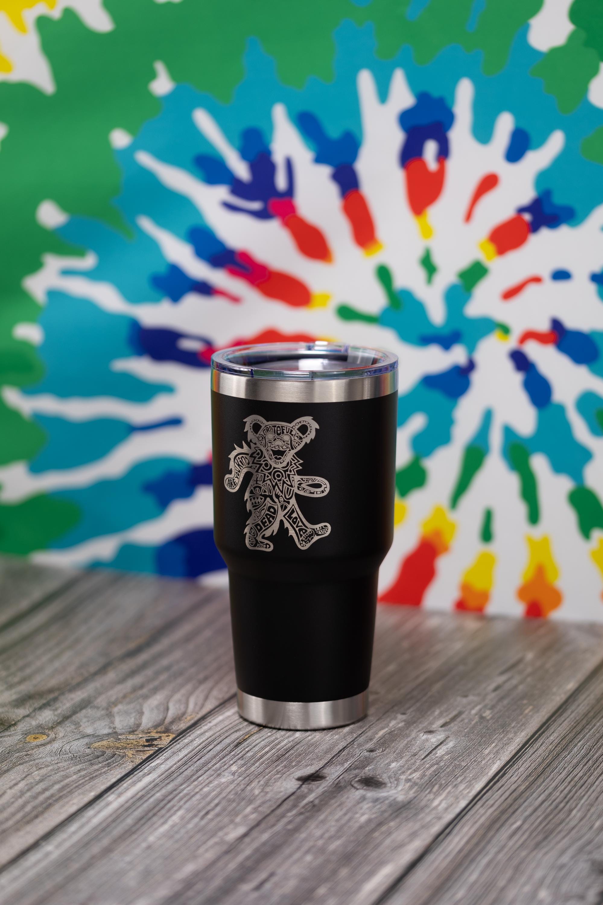 Stainless Steel Tumbler – Grateful Dead Kind Bear 30oz Vacuum Insulated Cup