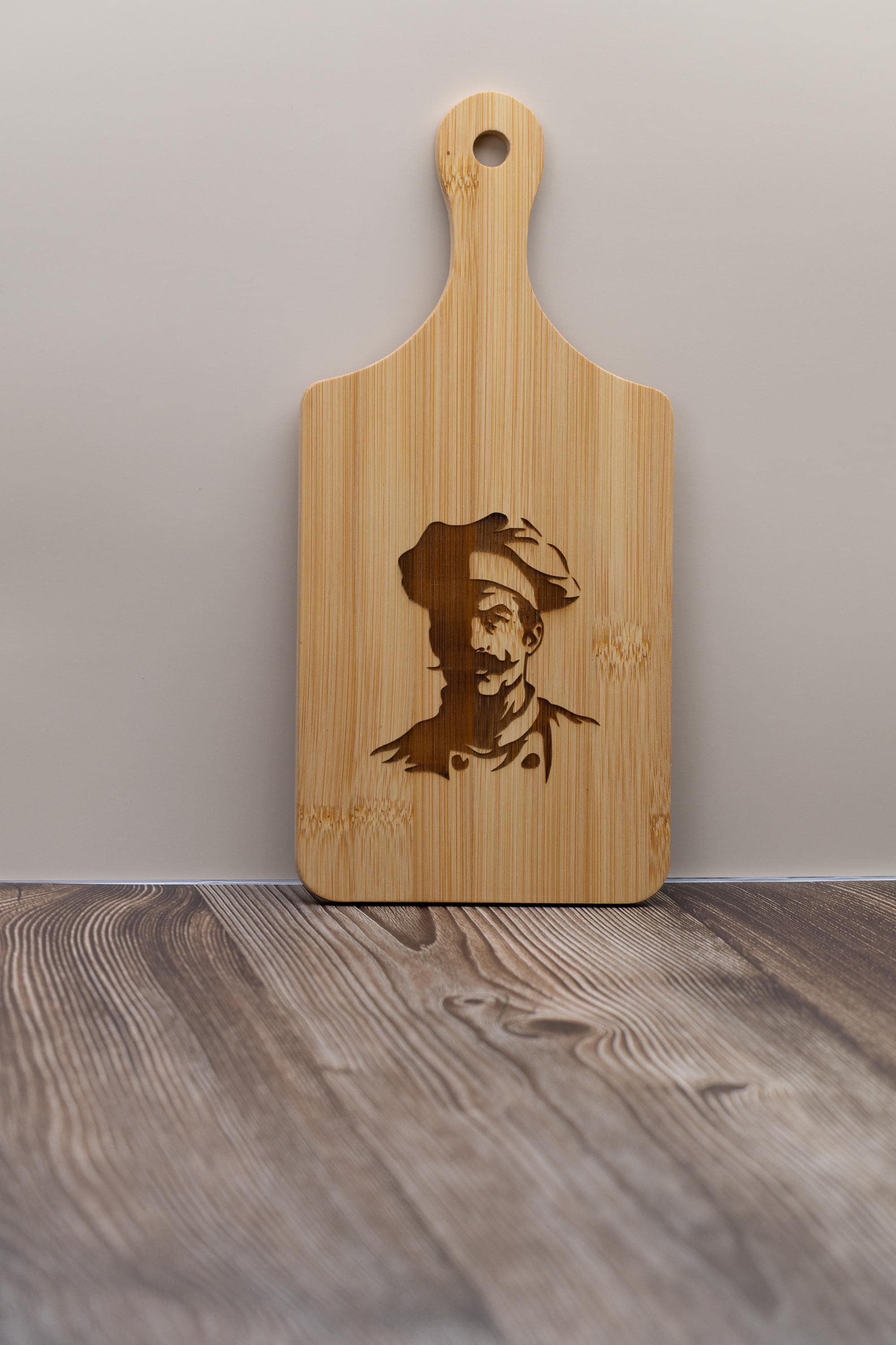 Bamboo Cutting Board – Chef Cutting Board, Laser Engraved, Compact 5x11