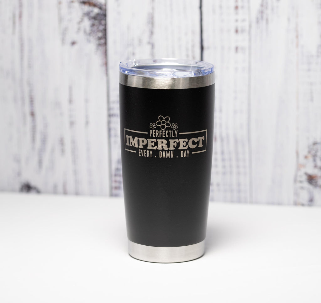 Stainless Steel Tumbler – 20oz Vacuum Insulated Cup with Laser Engraved Quote