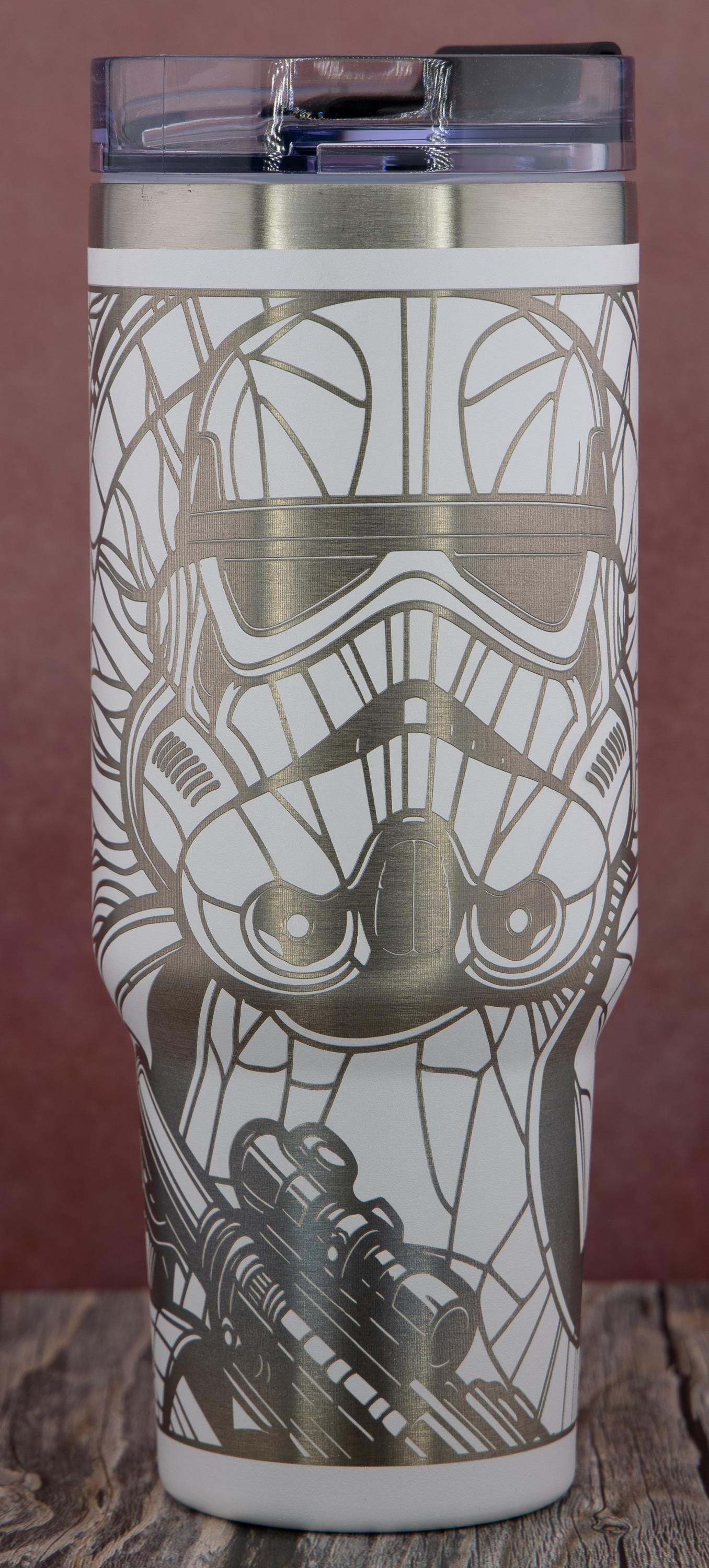 Stormtrooper Mosaic Tumbler – 40oz Insulated Travel Mug | Stainless Steel Cup