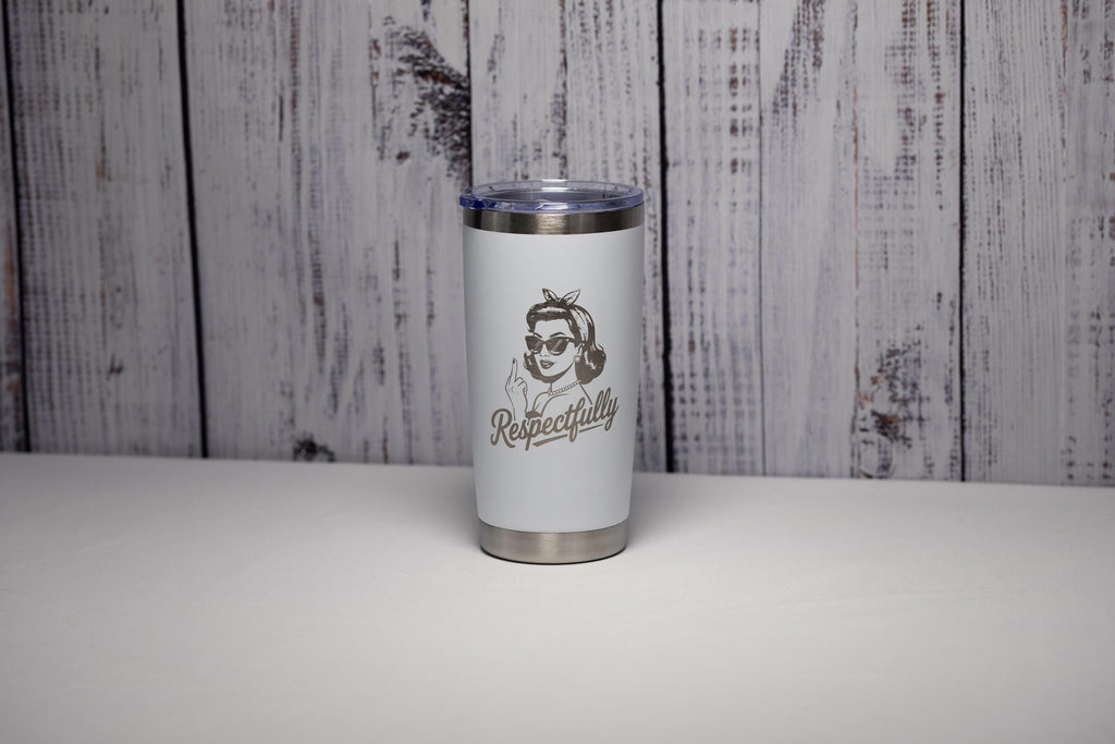 Retro Stainless Steel Tumbler – Dishwasher Safe Double Wall Cup | 20oz Hot Cold Drink Container