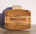 Acacia Wood Charcuterie - Rustic Laser Engraved Serving Tray 8x10 Inches